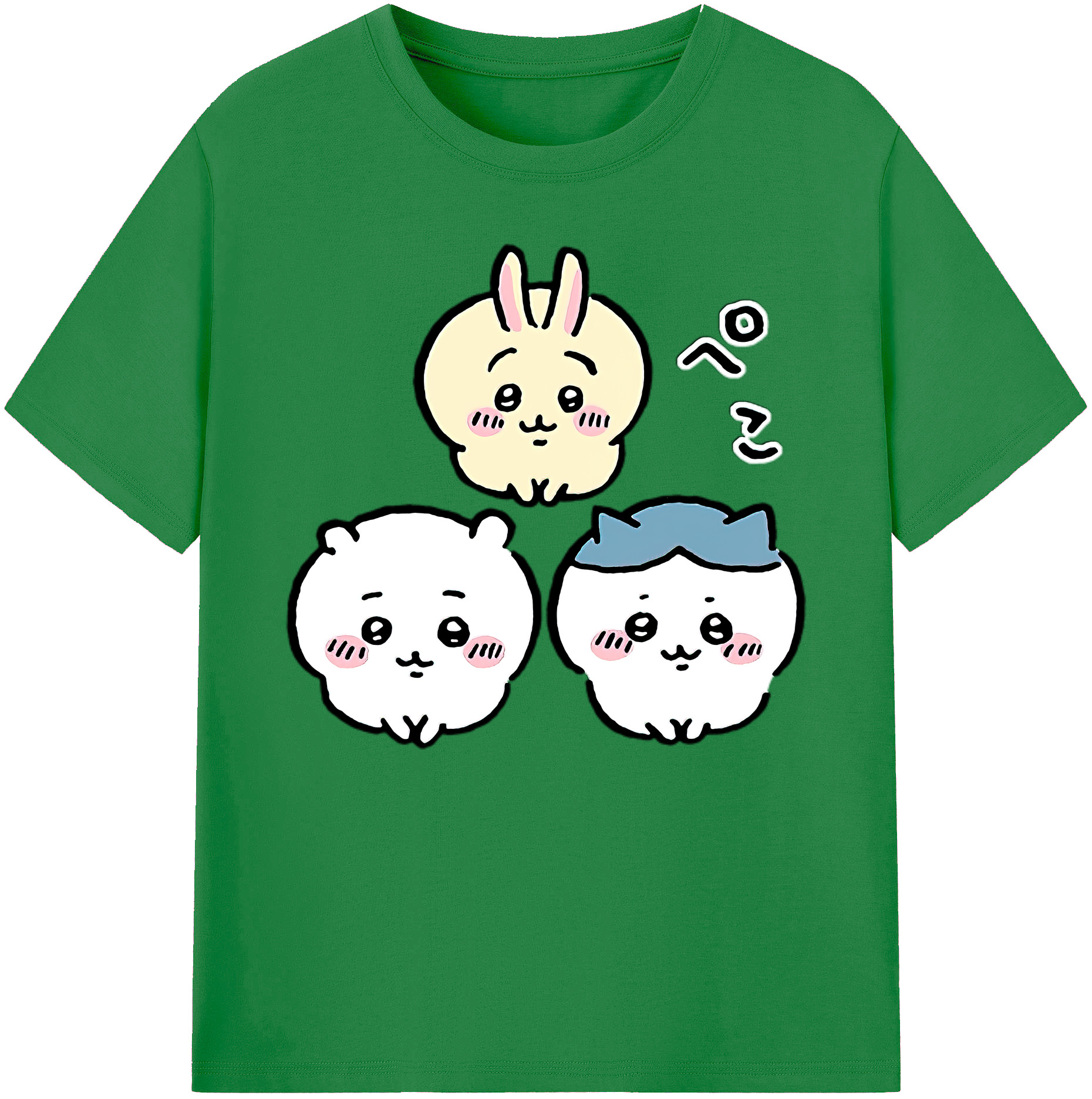 （画像用） ちいかわ うさぎ Chii-kawa usagi 綿100％ メンズ半袖Tシャツ｜肌触りやわらか＆通気性