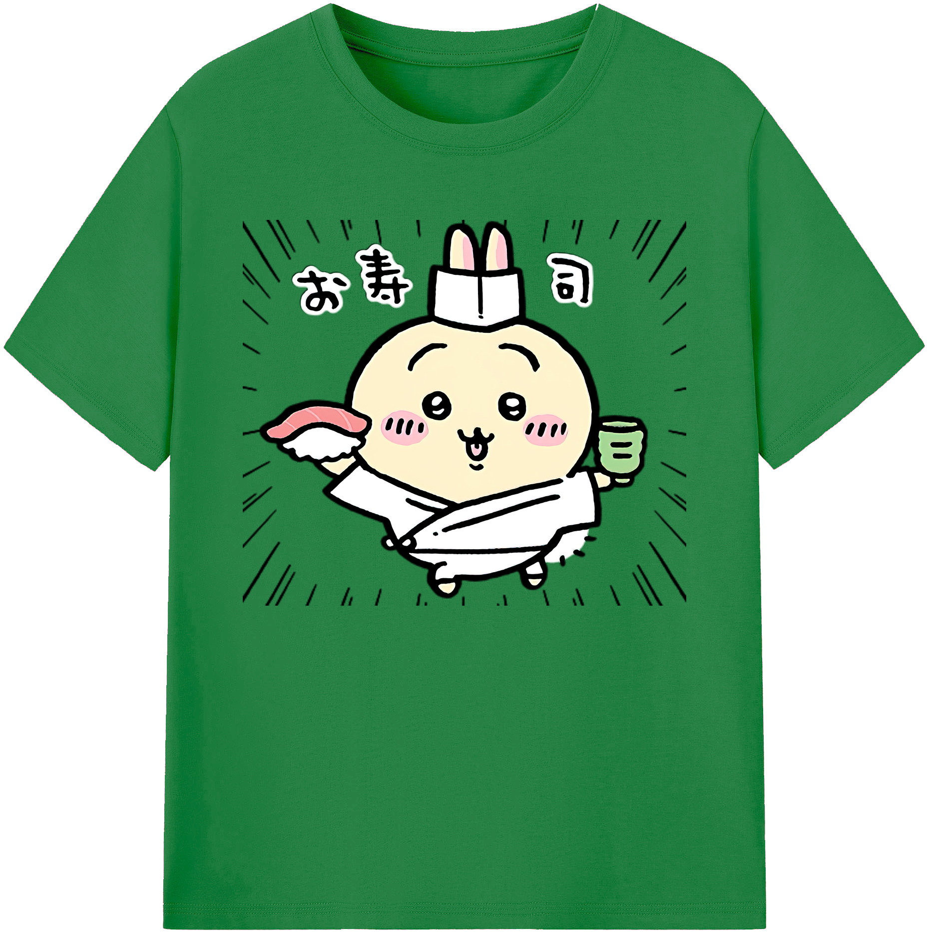 （画像用） ちいかわ うさぎ Chii-kawa usagi 綿100％ メンズ半袖Tシャツ｜肌触りやわらか＆通気性