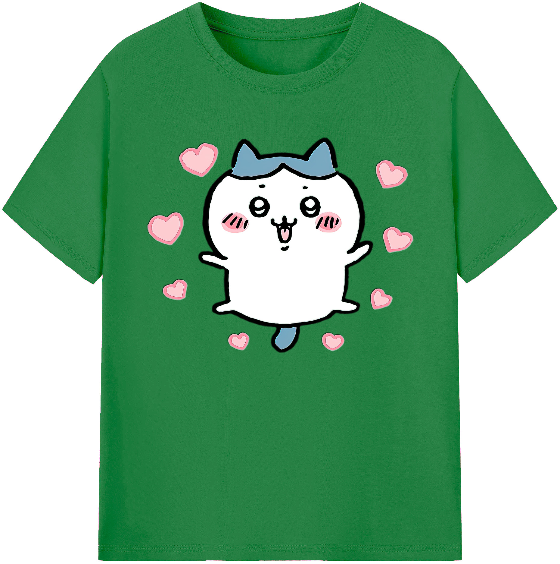 （画像用） ちいかわ ハチワレ Chii-kawa hachiware 綿100％ メンズ半袖Tシャツ｜肌触りやわらか＆通気性
