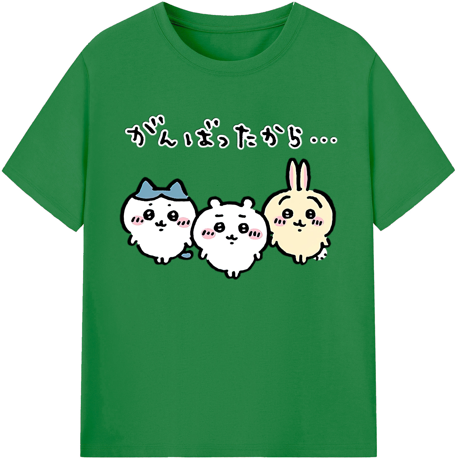 （画像用） ちいかわ ハチワレ Chii-kawa hachiware 綿100％ メンズ半袖Tシャツ｜肌触りやわらか＆通気性