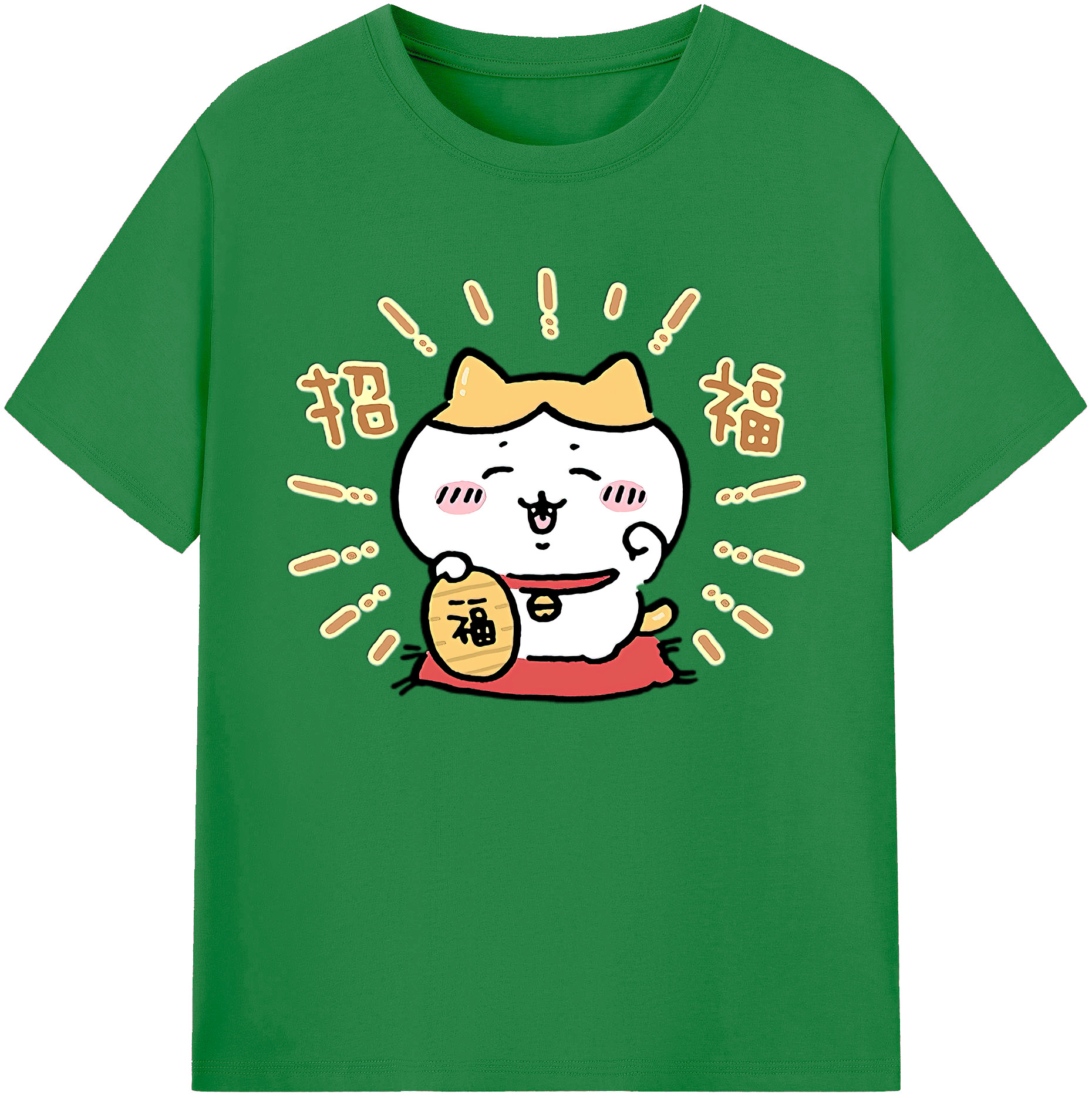 （画像用） ちいかわ ハチワレ Chii-kawa hachiware 綿100％ メンズ半袖Tシャツ｜肌触りやわらか＆通気性