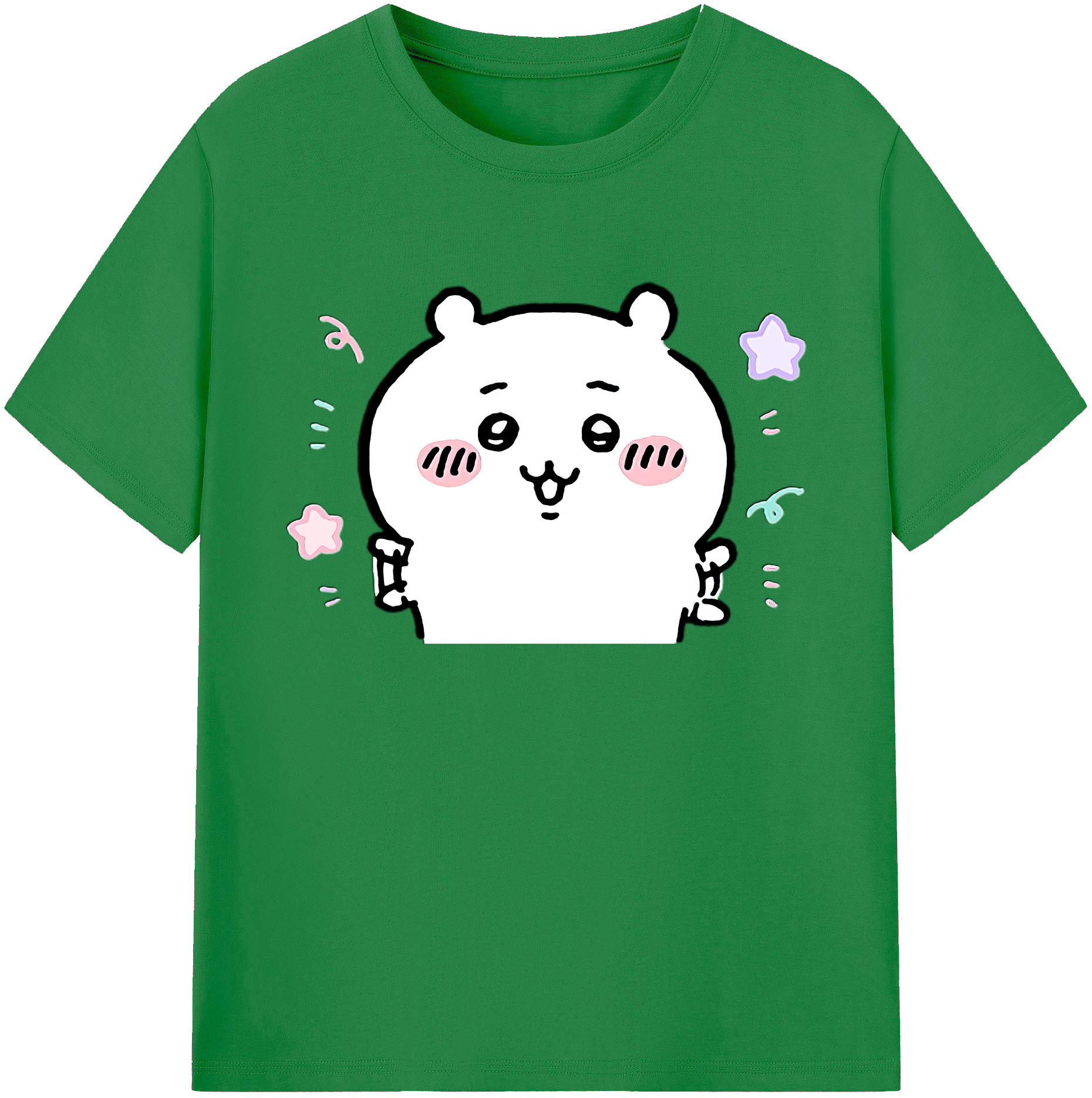 （画像用） ちいかわ ちいかわ Chii-kawa chiikawa 綿100％ メンズ半袖Tシャツ｜肌触りやわらか＆通気性