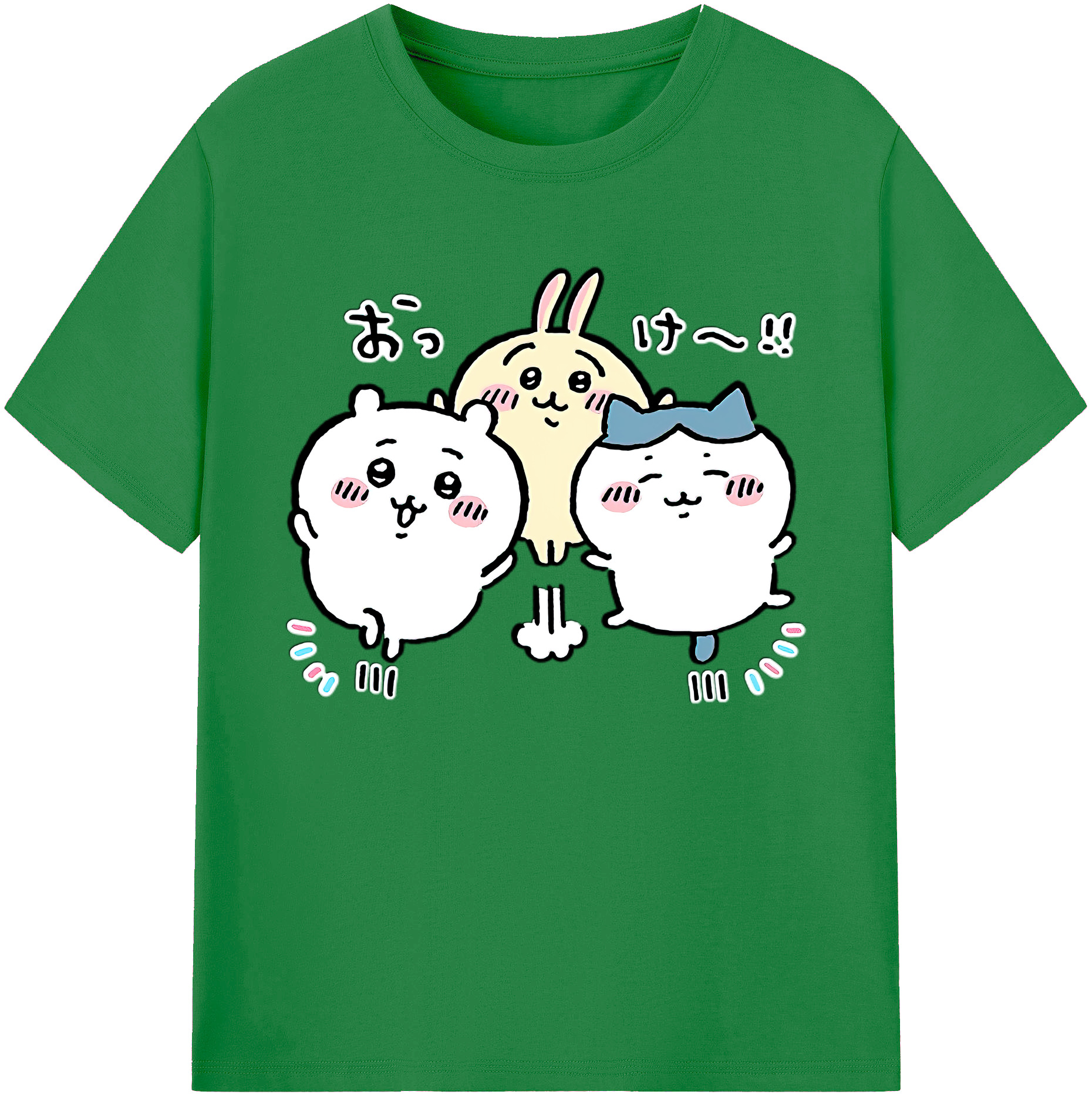 （画像用） ちいかわ ちいかわ Chii-kawa chiikawa 綿100％ メンズ半袖Tシャツ｜肌触りやわらか＆通気性