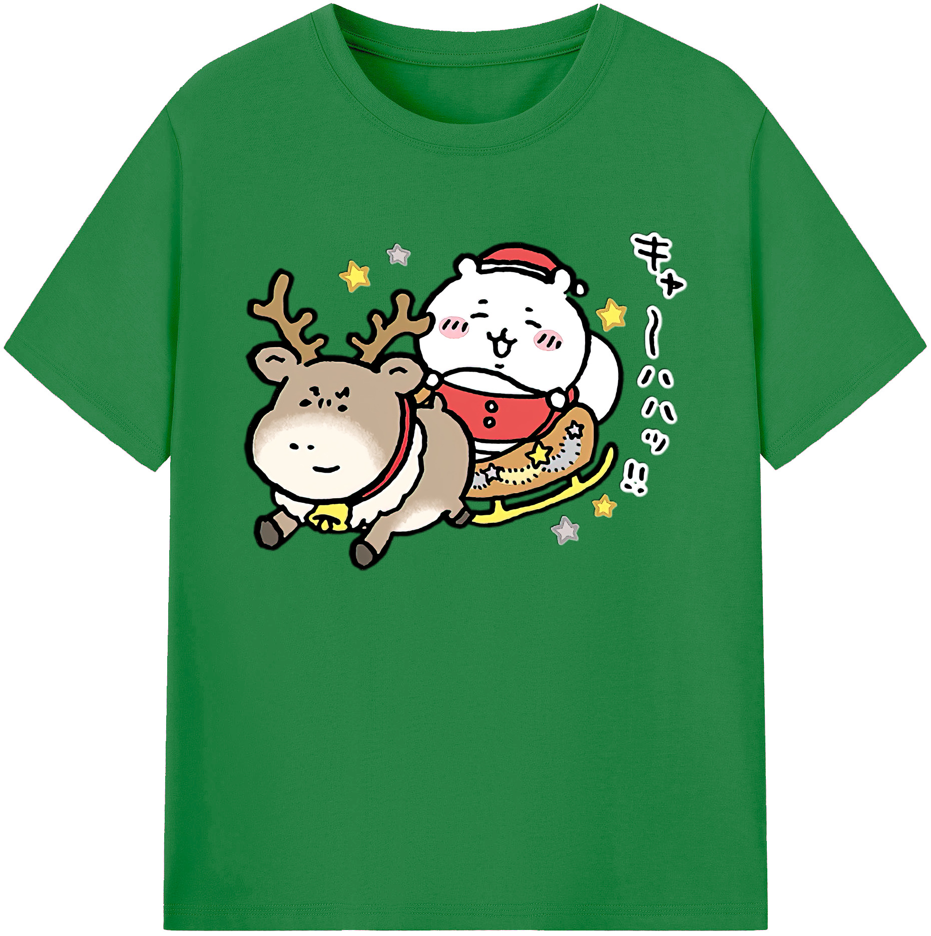 （画像用） ちいかわ ちいかわ Chii-kawa chiikawa 綿100％ メンズ半袖Tシャツ｜肌触りやわらか＆通気性