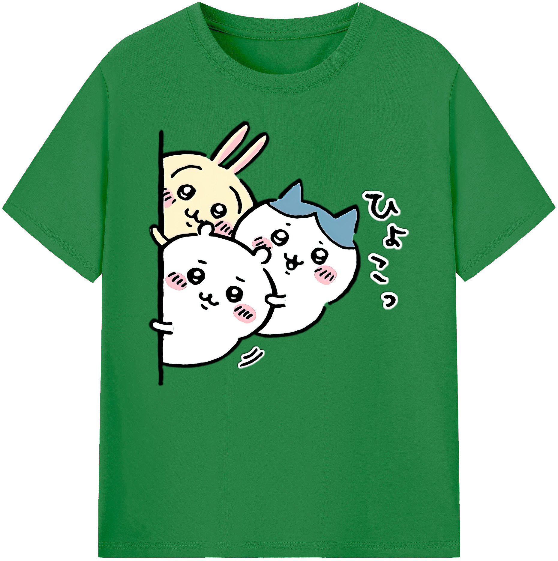 （画像用） ちいかわ うさぎ Chii-kawa usagi 綿100％ メンズ半袖Tシャツ｜肌触りやわらか＆通気性