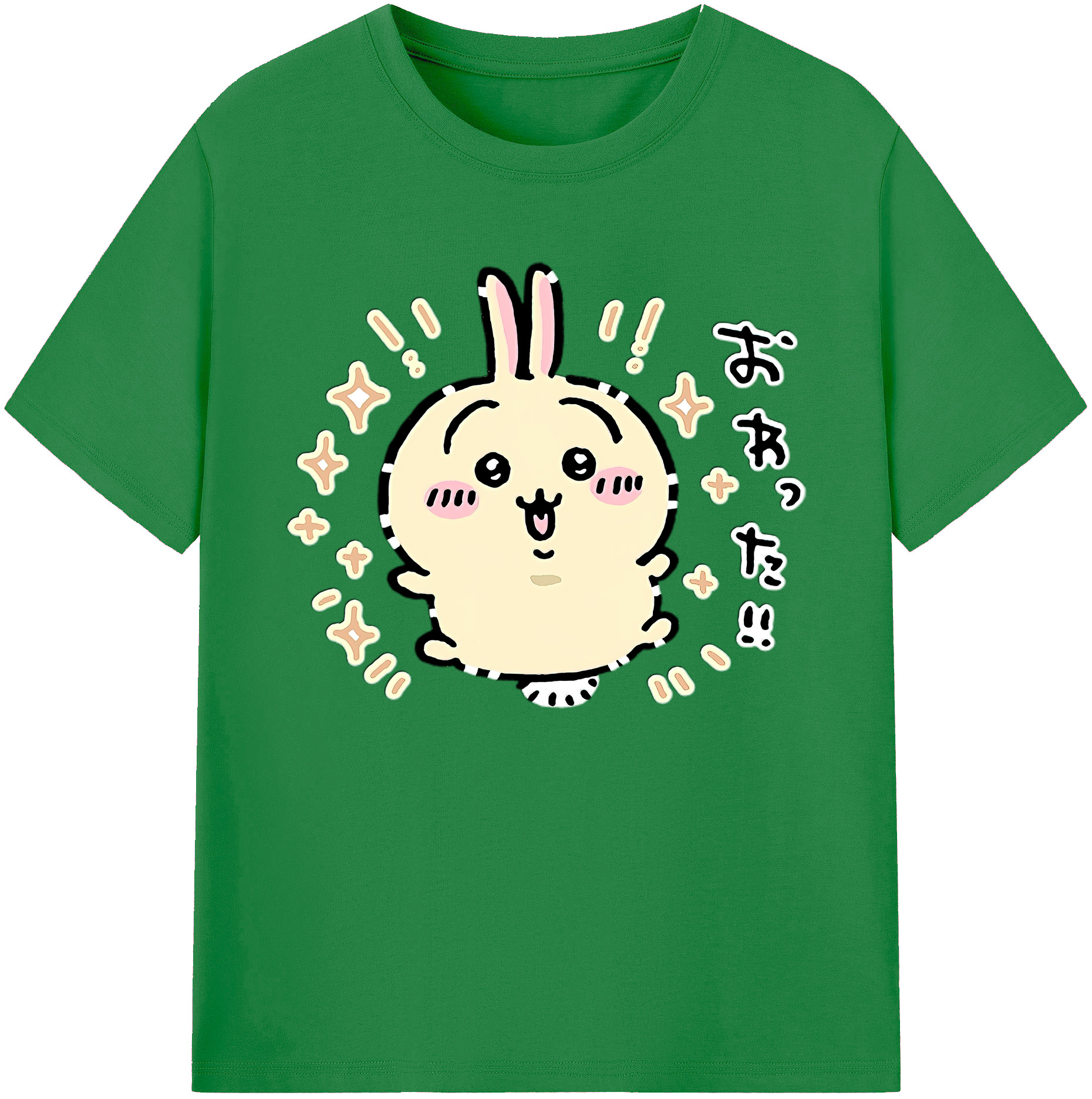 （画像用） ちいかわ うさぎ Chii-kawa usagi 綿100％ メンズ半袖Tシャツ｜肌触りやわらか＆通気性