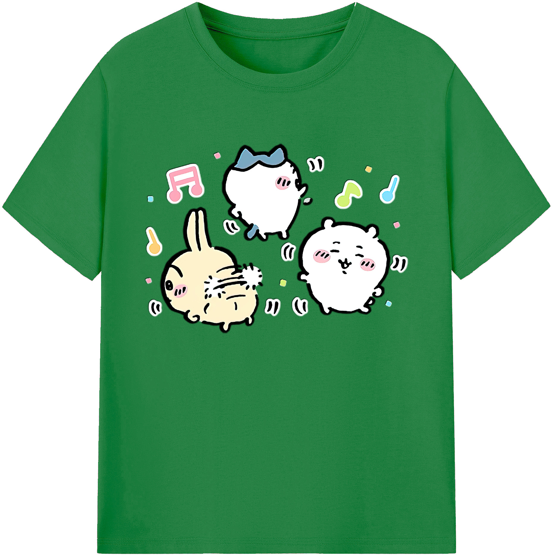 （画像用） ちいかわ うさぎ Chii-kawa usagi 綿100％ メンズ半袖Tシャツ｜肌触りやわらか＆通気性