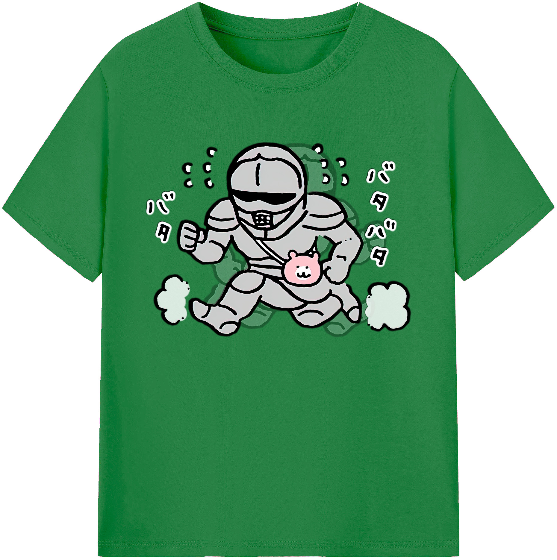 （画像用） ちいかわ 労働の鎧さん Chii-kawa Mr. Armor of Labor 綿100％ メンズ半袖Tシャツ｜肌触りやわらか＆通気性