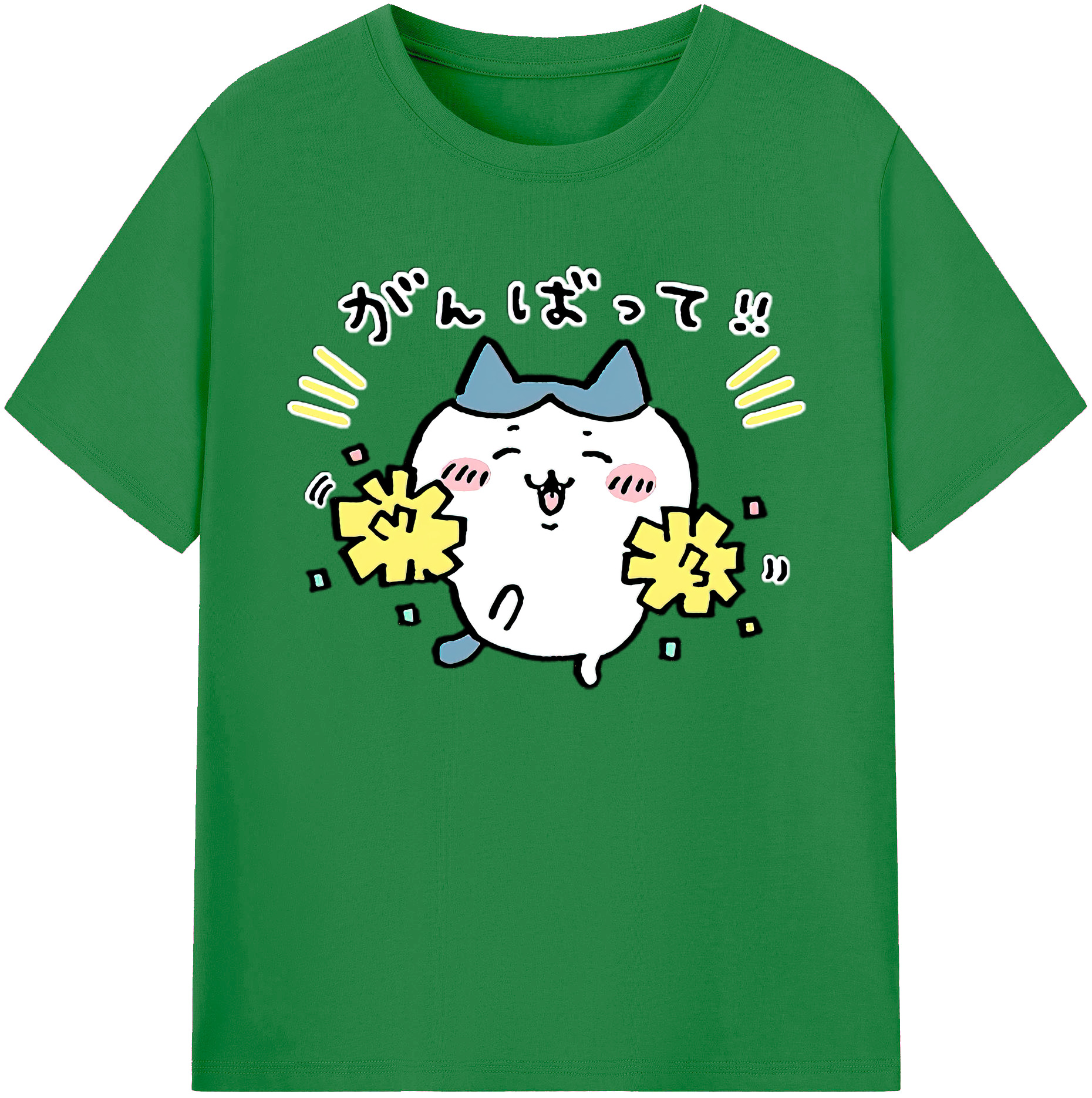 （画像用） ちいかわ ハチワレ Chii-kawa hachiware 綿100％ メンズ半袖Tシャツ｜肌触りやわらか＆通気性