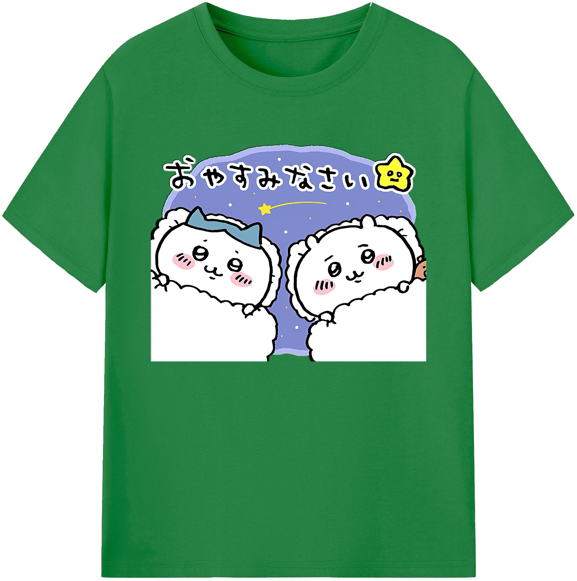 （画像用） ちいかわ ハチワレ Chii-kawa hachiware 綿100％ メンズ半袖Tシャツ｜肌触りやわらか＆通気性