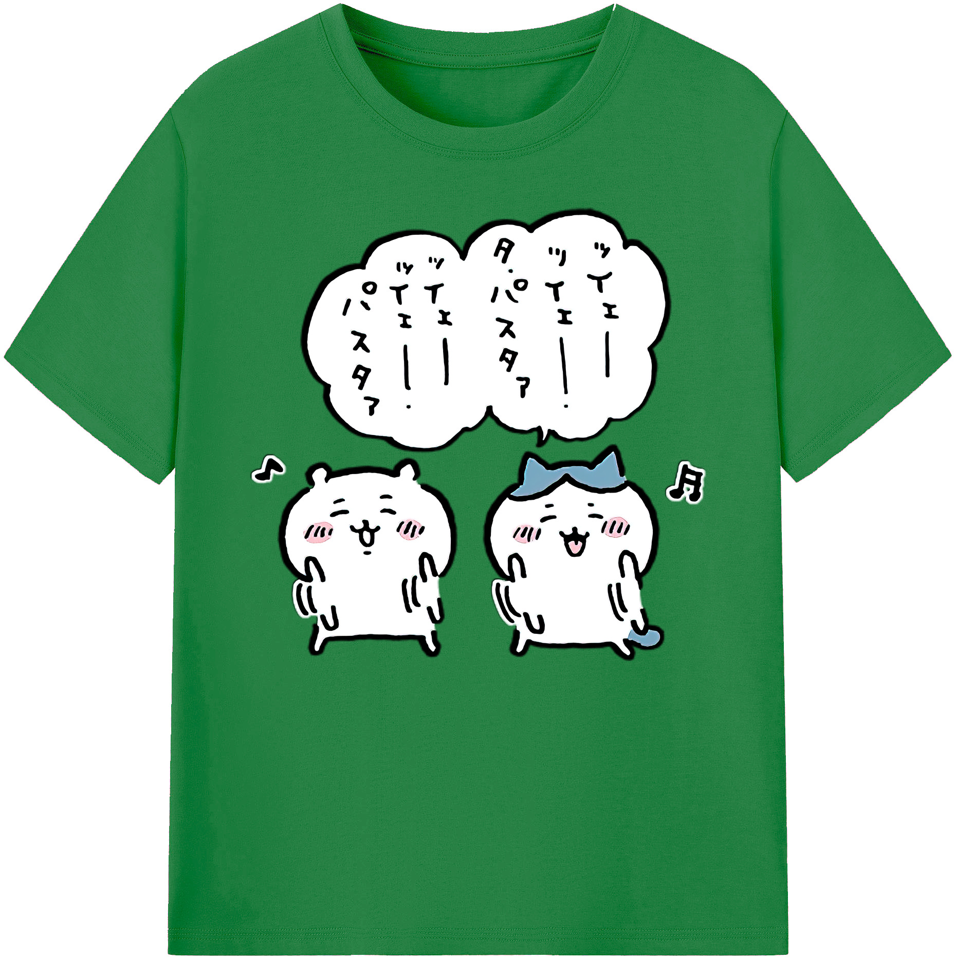 （画像用） ちいかわ ハチワレ Chii-kawa hachiware 綿100％ メンズ半袖Tシャツ｜肌触りやわらか＆通気性