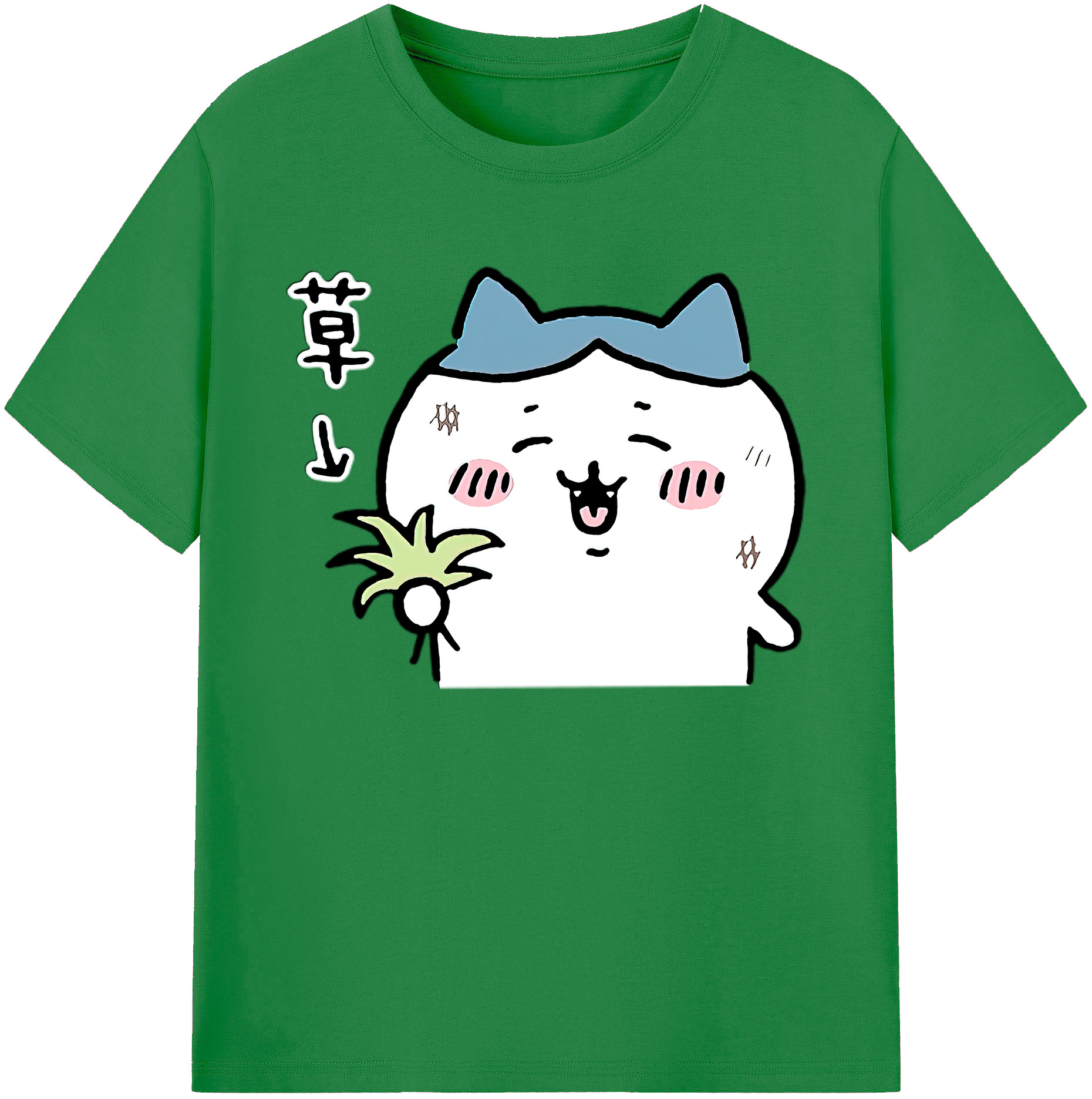 （画像用） ちいかわ ハチワレ Chii-kawa hachiware 綿100％ メンズ半袖Tシャツ｜肌触りやわらか＆通気性