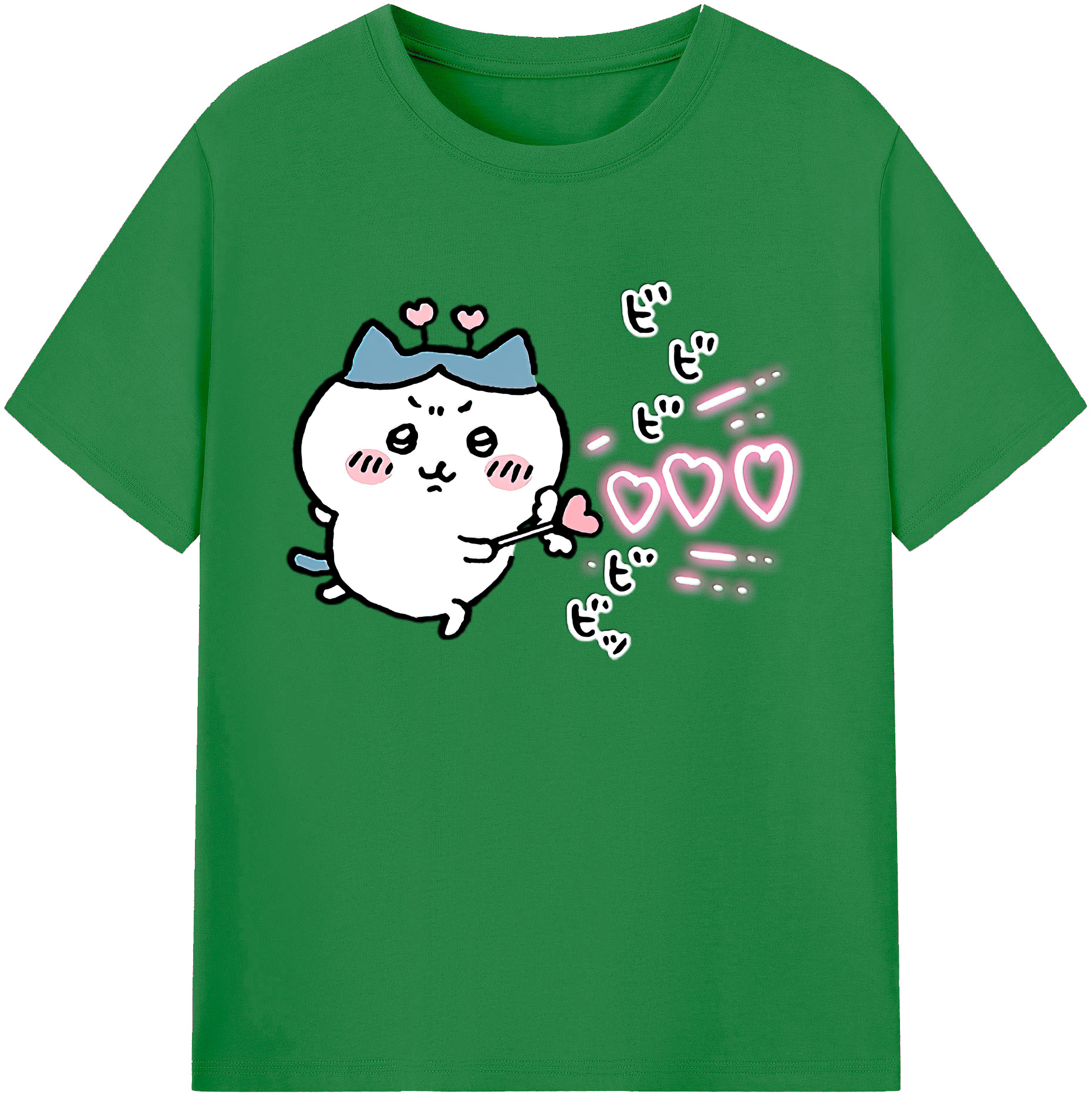 （画像用） ちいかわ ハチワレ Chii-kawa hachiware 綿100％ メンズ半袖Tシャツ｜肌触りやわらか＆通気性