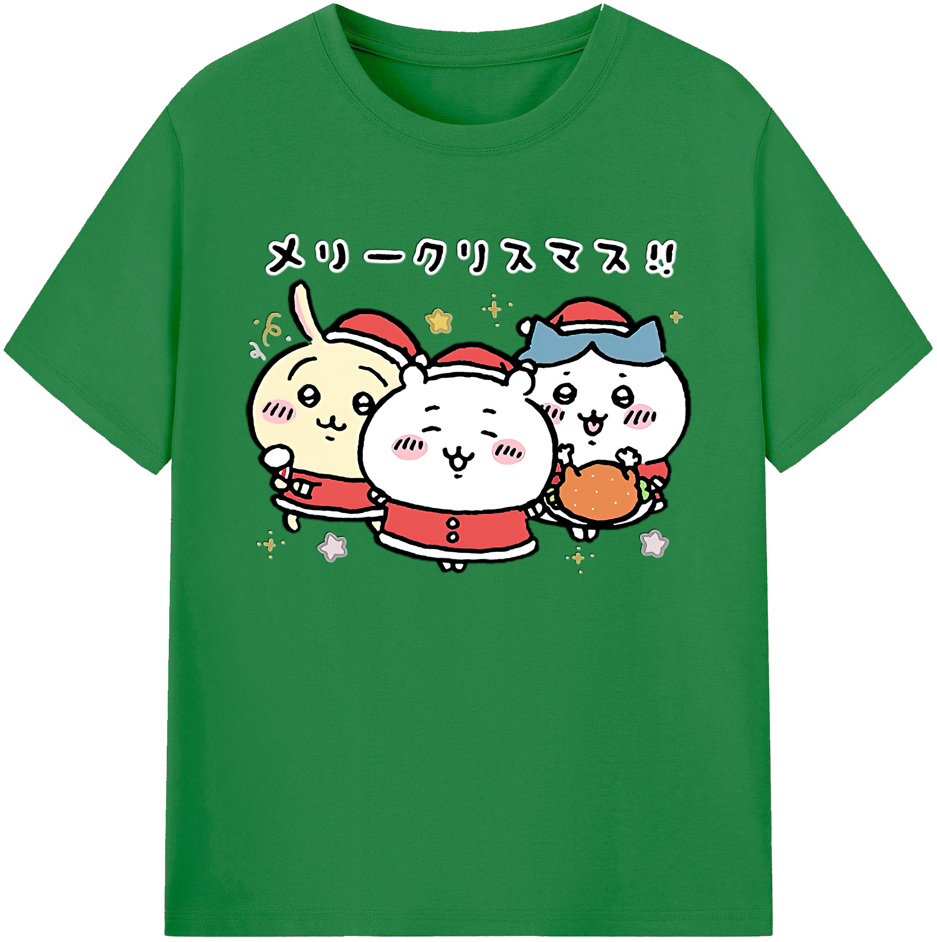 （画像用） ちいかわ ハチワレ Chii-kawa hachiware 綿100％ メンズ半袖Tシャツ｜肌触りやわらか＆通気性