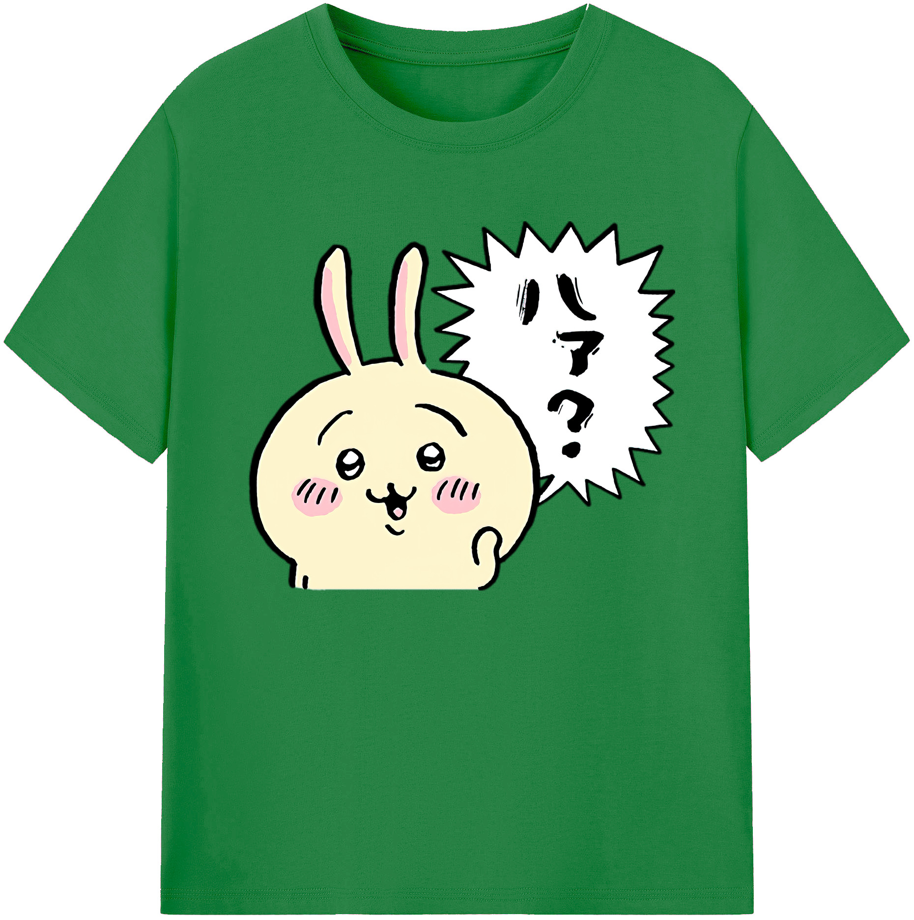 （画像用） ちいかわ うさぎ Chii-kawa usagi 綿100％ メンズ半袖Tシャツ｜肌触りやわらか＆通気性