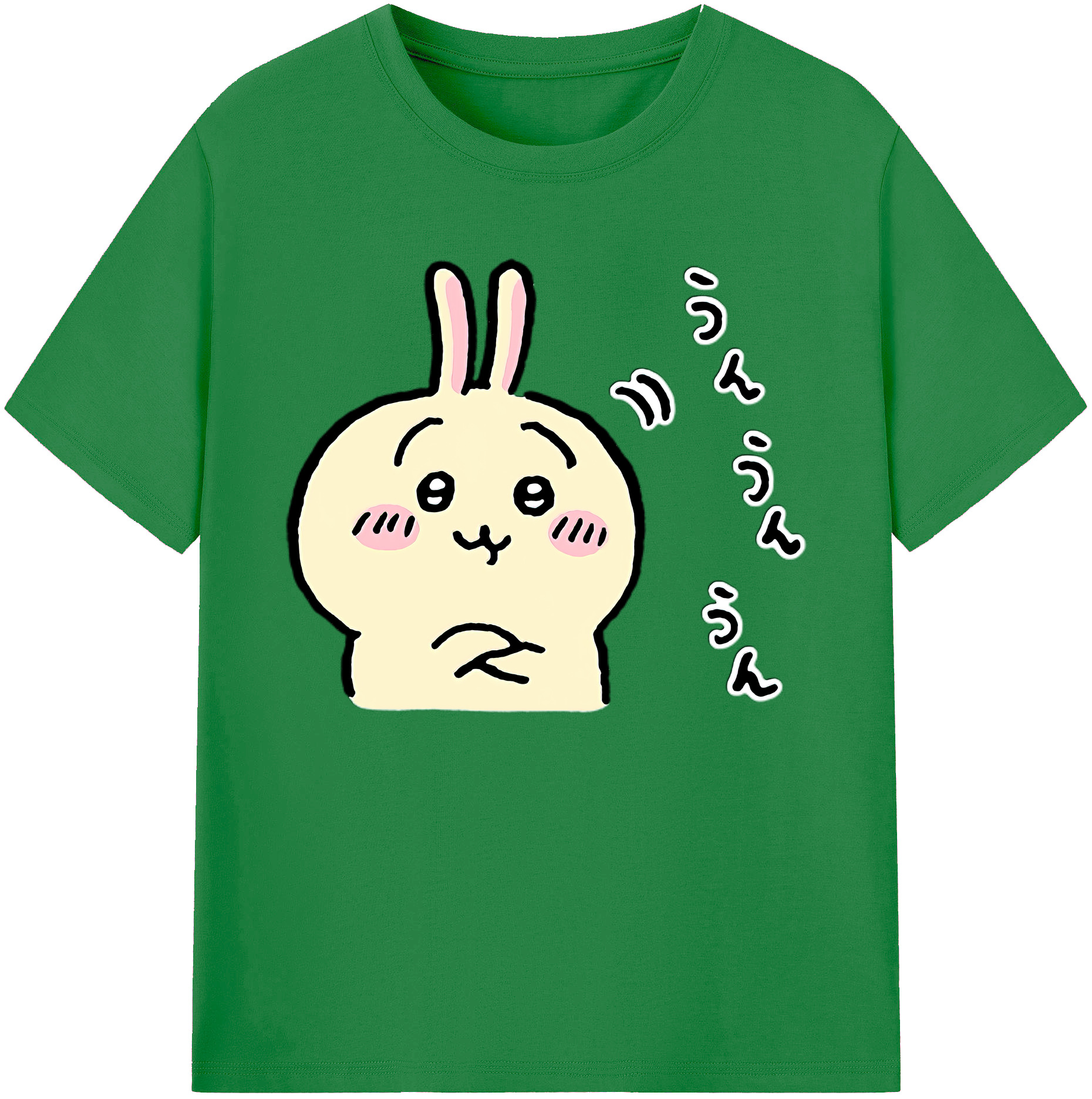 （画像用） ちいかわ うさぎ Chii-kawa usagi 綿100％ メンズ半袖Tシャツ｜肌触りやわらか＆通気性