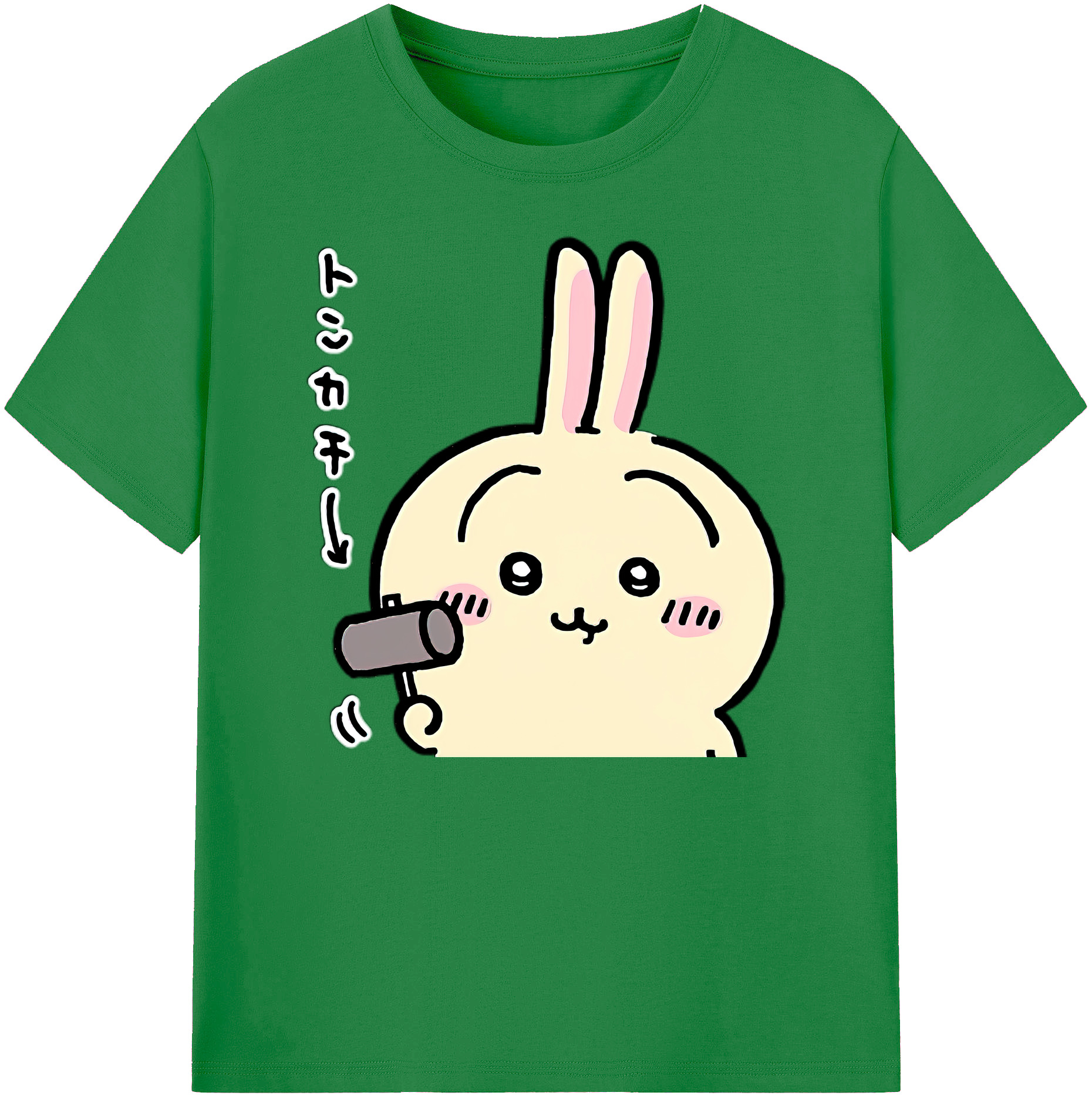 （画像用） ちいかわ うさぎ Chii-kawa usagi 綿100％ メンズ半袖Tシャツ｜肌触りやわらか＆通気性