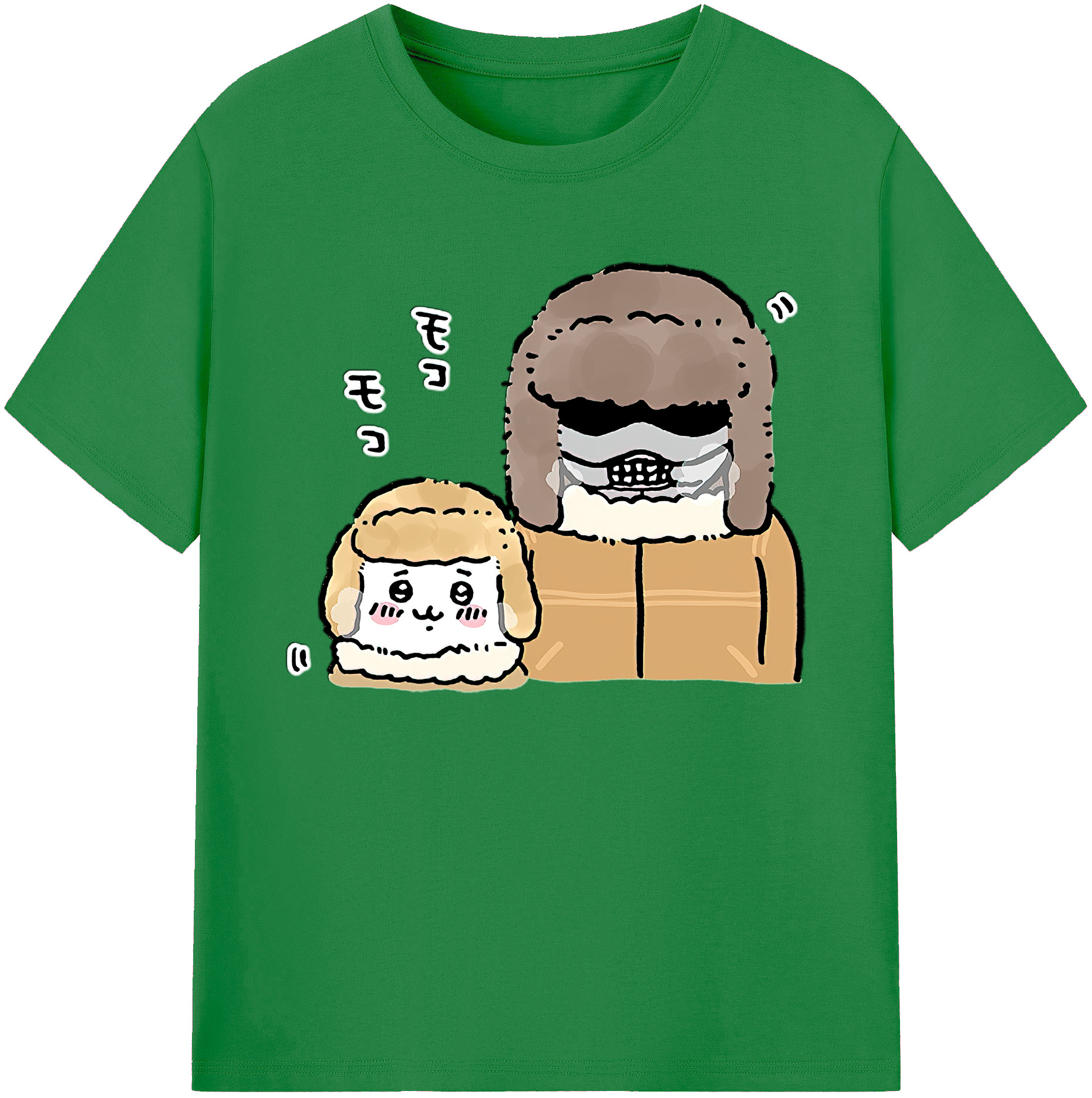 （画像用） ちいかわ 労働の鎧さん Chii-kawa Mr. Armor of Labor 綿100％ メンズ半袖Tシャツ｜肌触りやわらか＆通気性