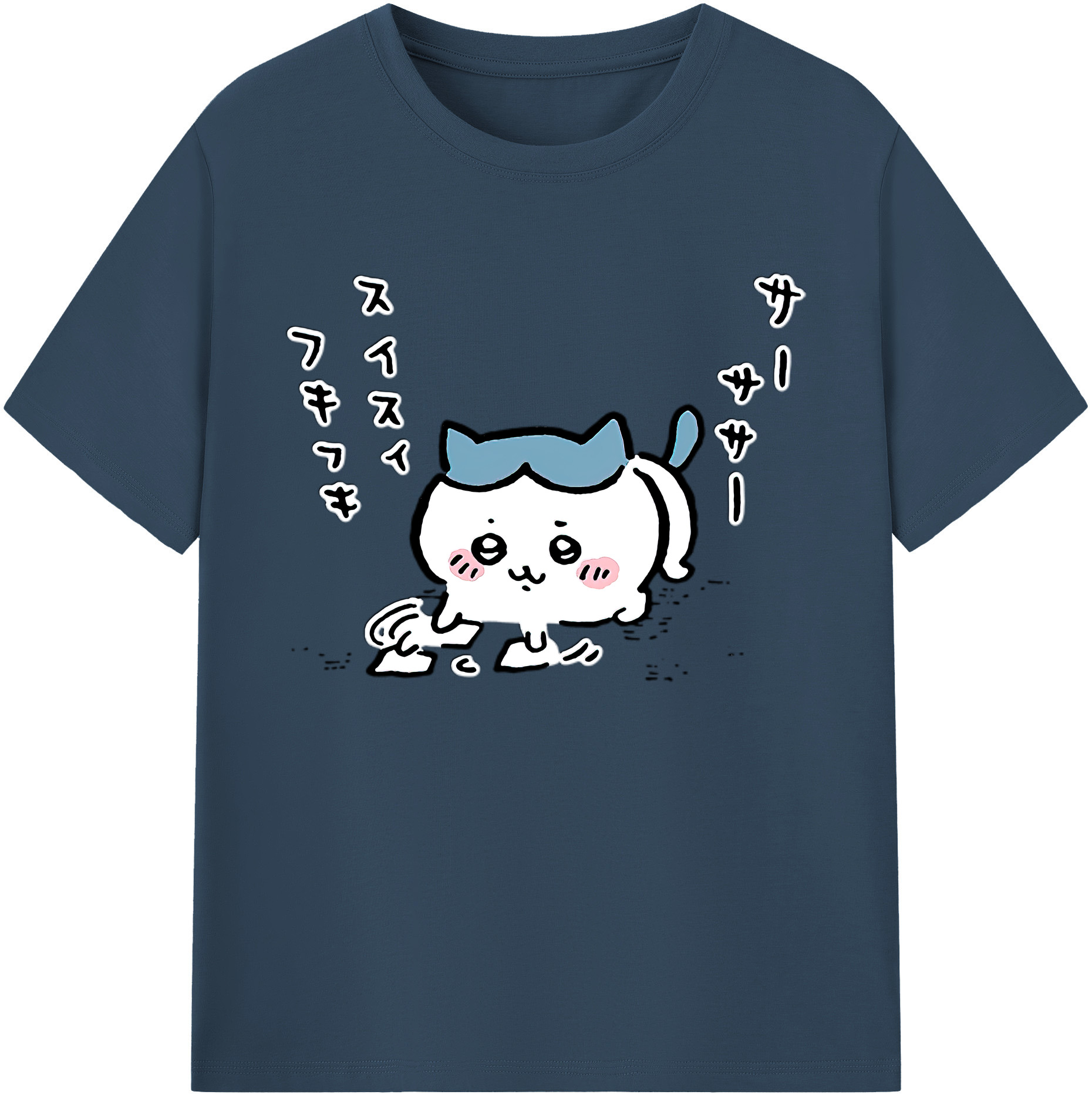 （画像用） ちいかわ ハチワレ Chii-kawa hachiware 綿100％ メンズ半袖Tシャツ｜肌触りやわらか＆通気性
