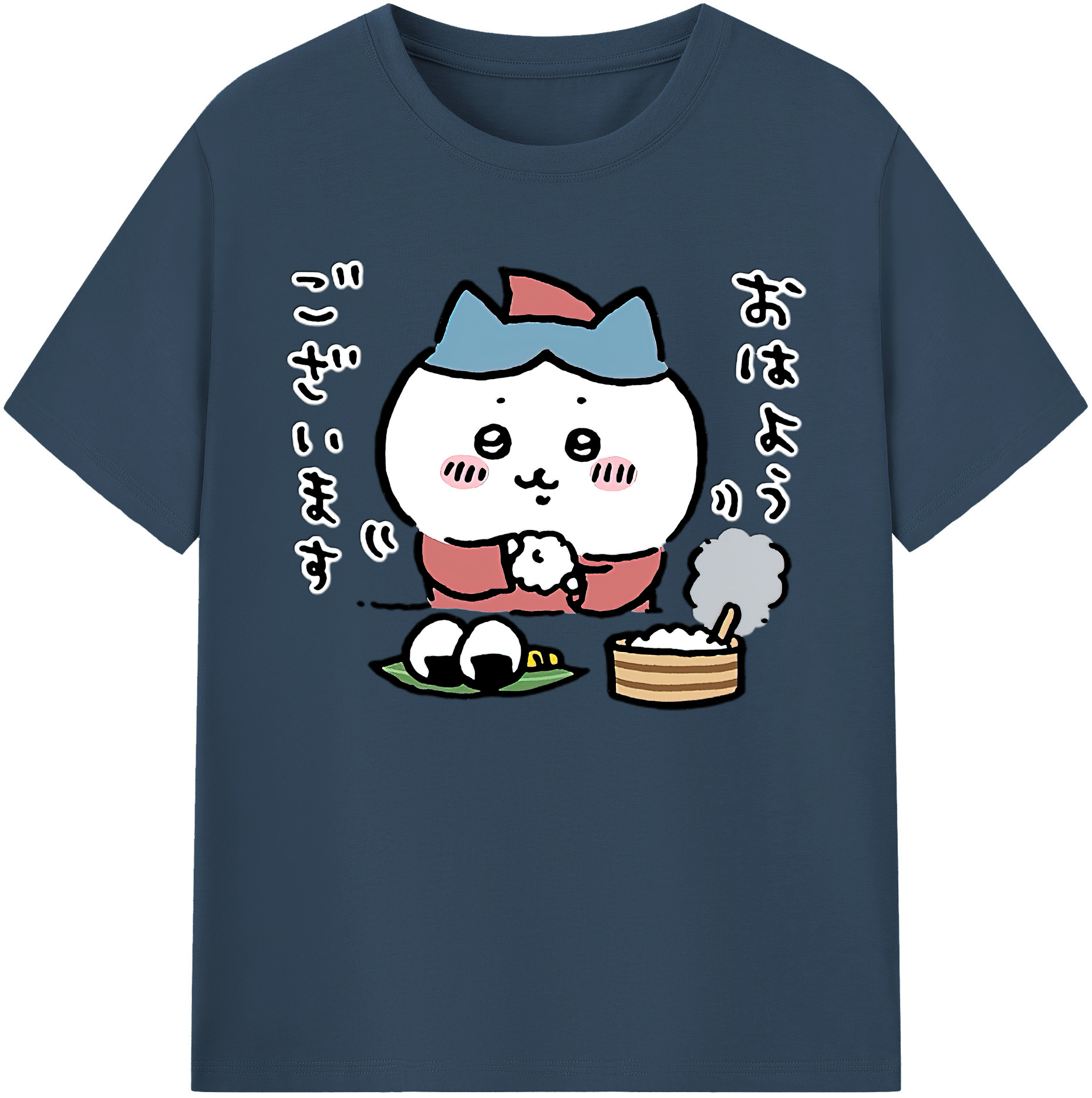 （画像用） ちいかわ ハチワレ Chii-kawa hachiware 綿100％ メンズ半袖Tシャツ｜肌触りやわらか＆通気性