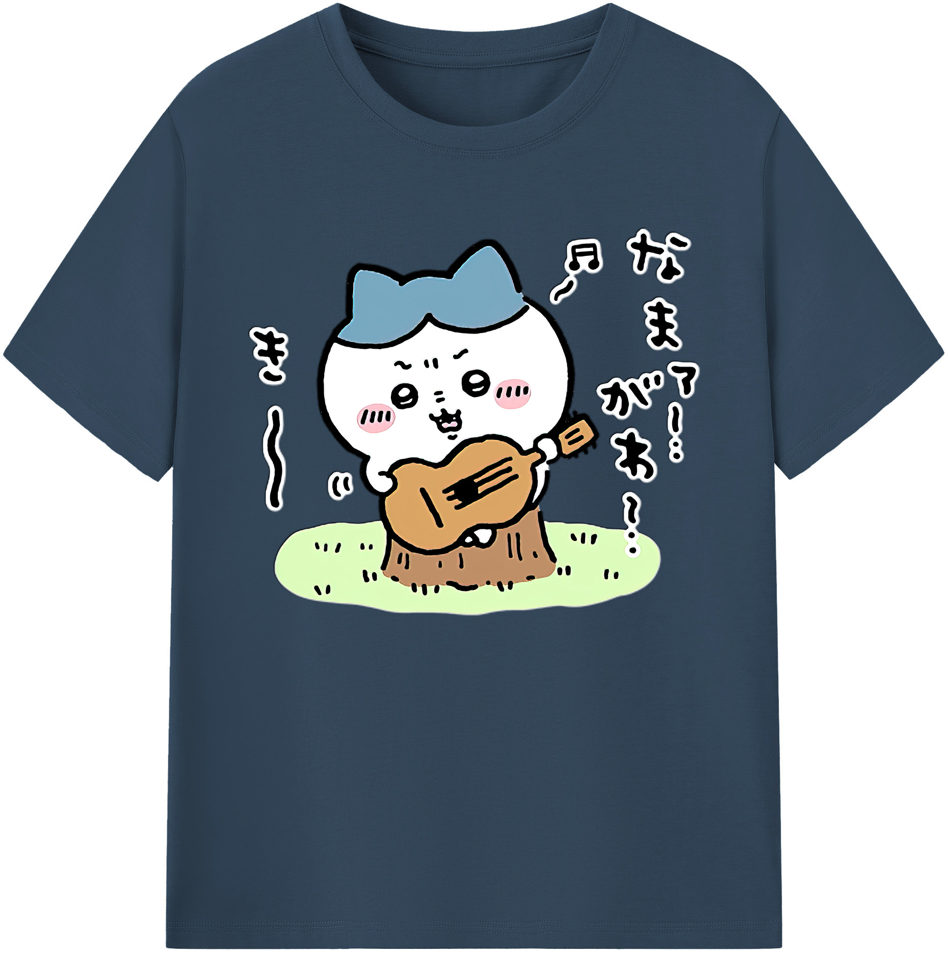 （画像用） ちいかわ ハチワレ Chii-kawa hachiware 綿100％ メンズ半袖Tシャツ｜肌触りやわらか＆通気性