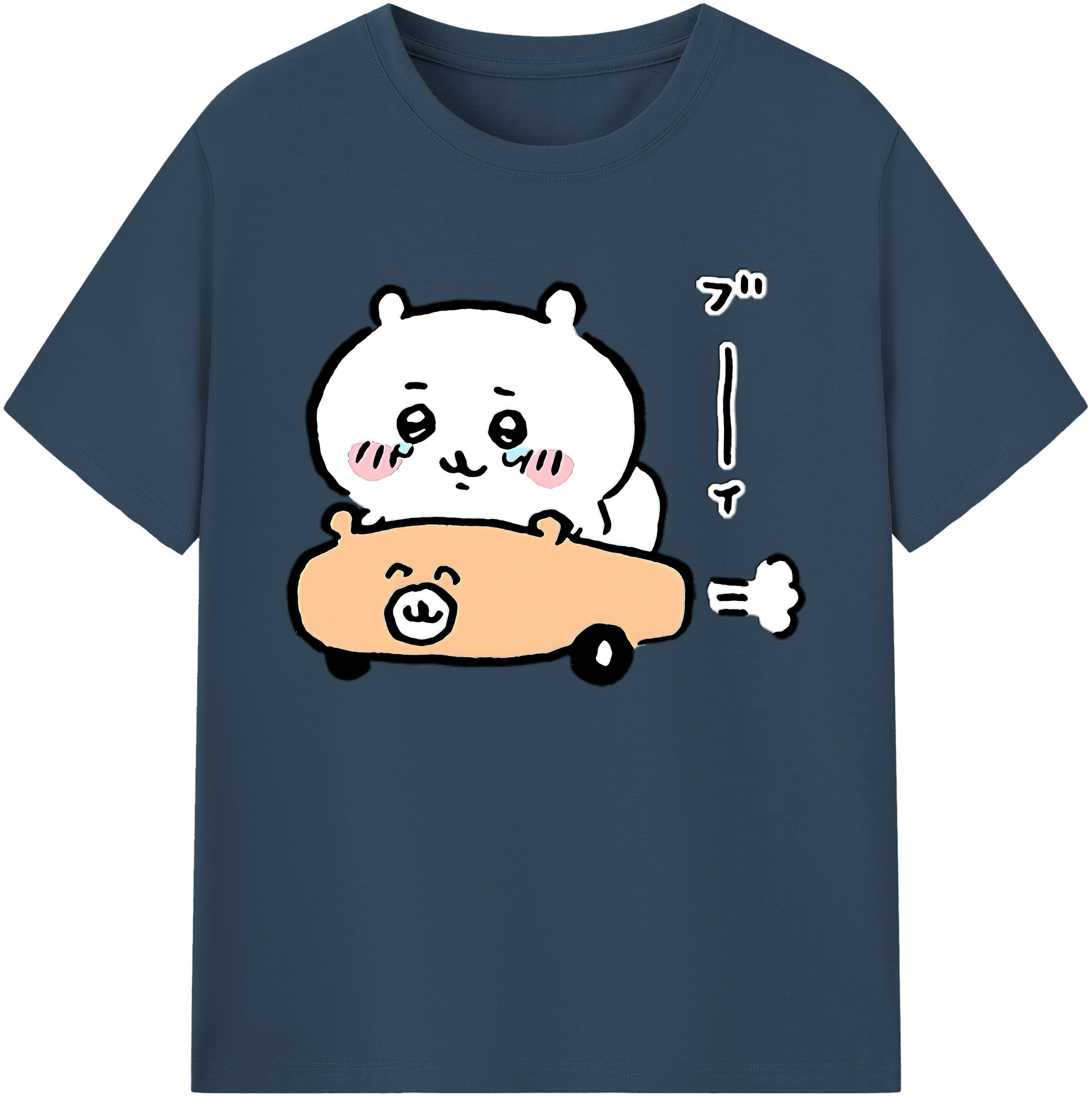 （画像用） ちいかわ ちいかわ Chii-kawa chiikawa 綿100％ メンズ半袖Tシャツ｜肌触りやわらか＆通気性