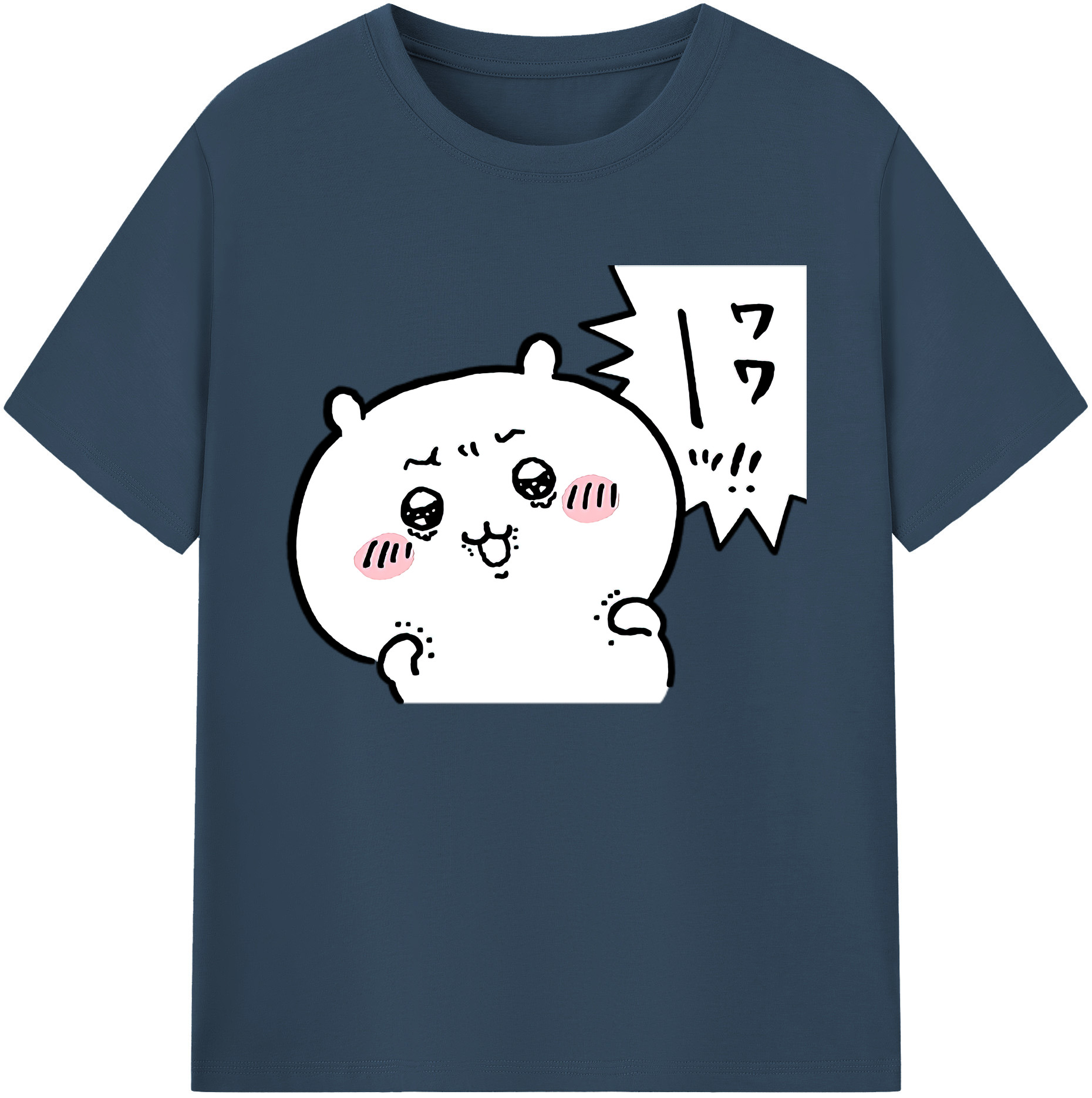 （画像用） ちいかわ ちいかわ Chii-kawa chiikawa 綿100％ メンズ半袖Tシャツ｜肌触りやわらか＆通気性