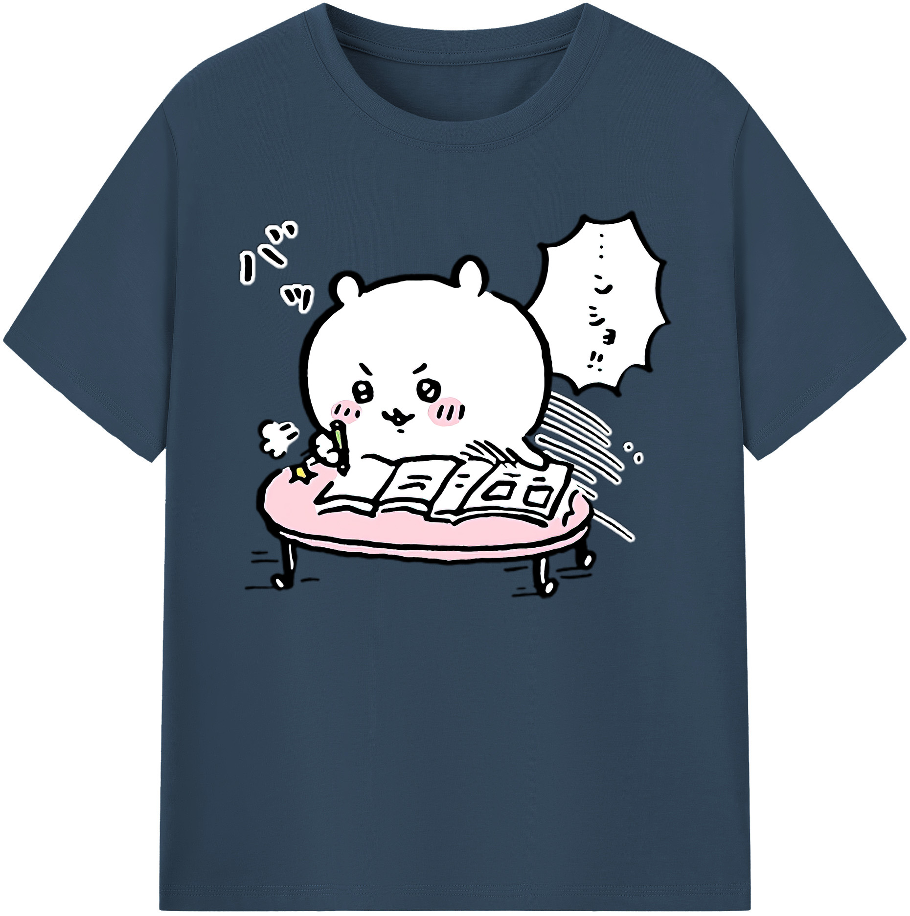 （画像用） ちいかわ ちいかわ Chii-kawa chiikawa 綿100％ メンズ半袖Tシャツ｜肌触りやわらか＆通気性