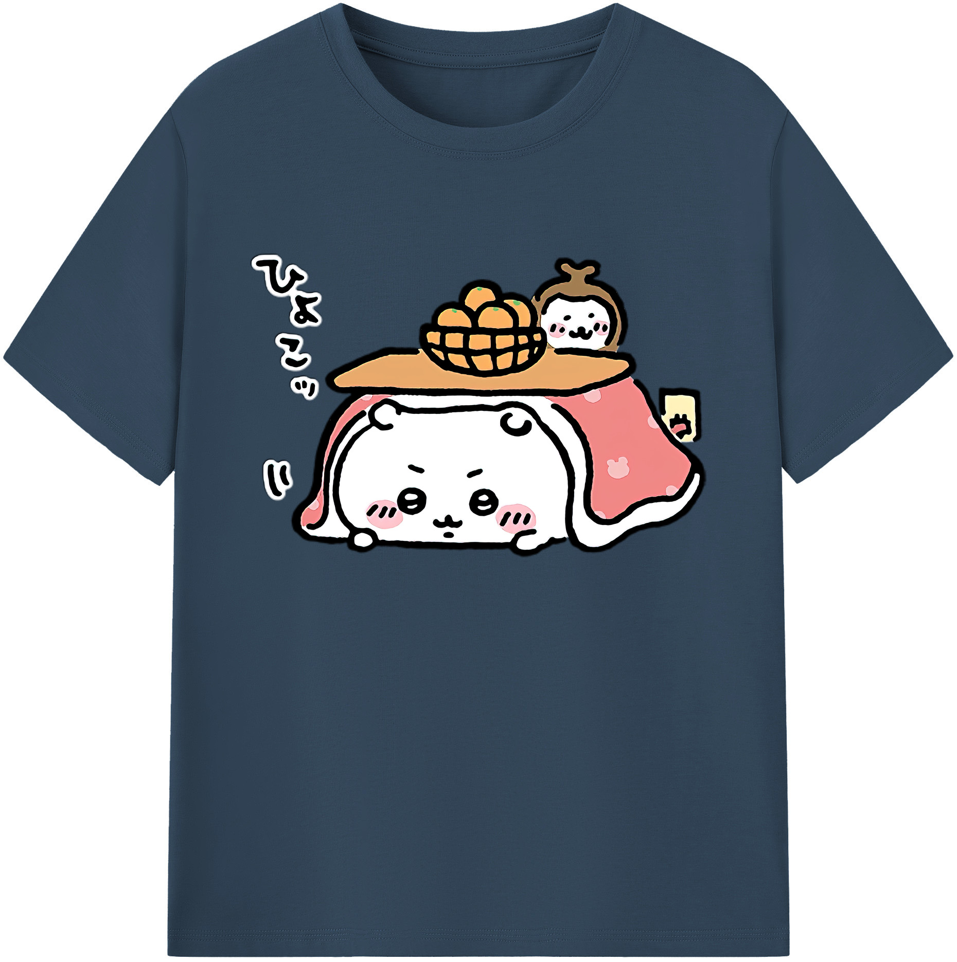 （画像用） ちいかわ ちいかわ Chii-kawa chiikawa 綿100％ メンズ半袖Tシャツ｜肌触りやわらか＆通気性