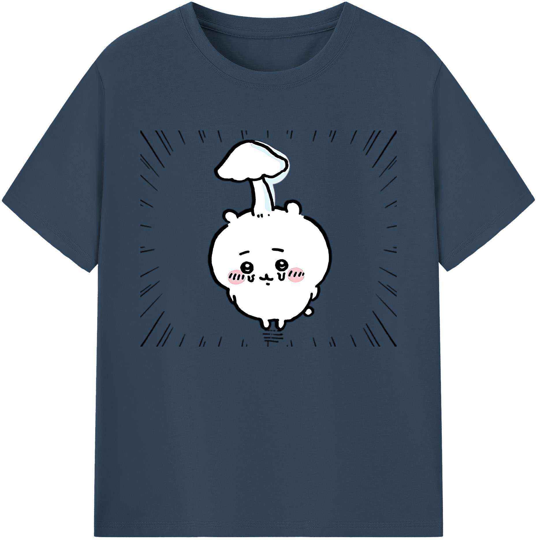 （画像用） ちいかわ ちいかわ Chii-kawa chiikawa 綿100％ メンズ半袖Tシャツ｜肌触りやわらか＆通気性