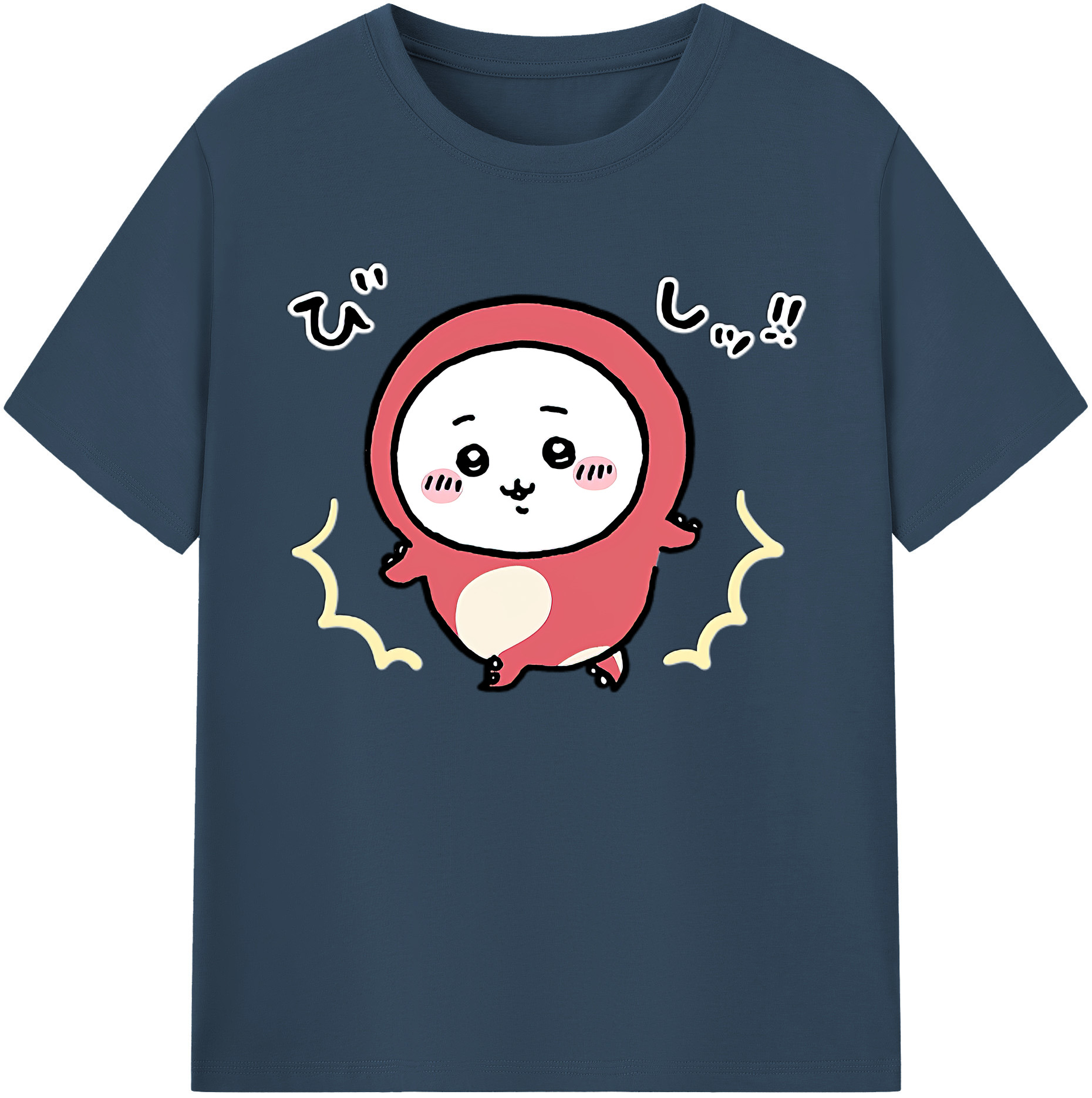 （画像用） ちいかわ ちいかわ Chii-kawa chiikawa 綿100％ メンズ半袖Tシャツ｜肌触りやわらか＆通気性