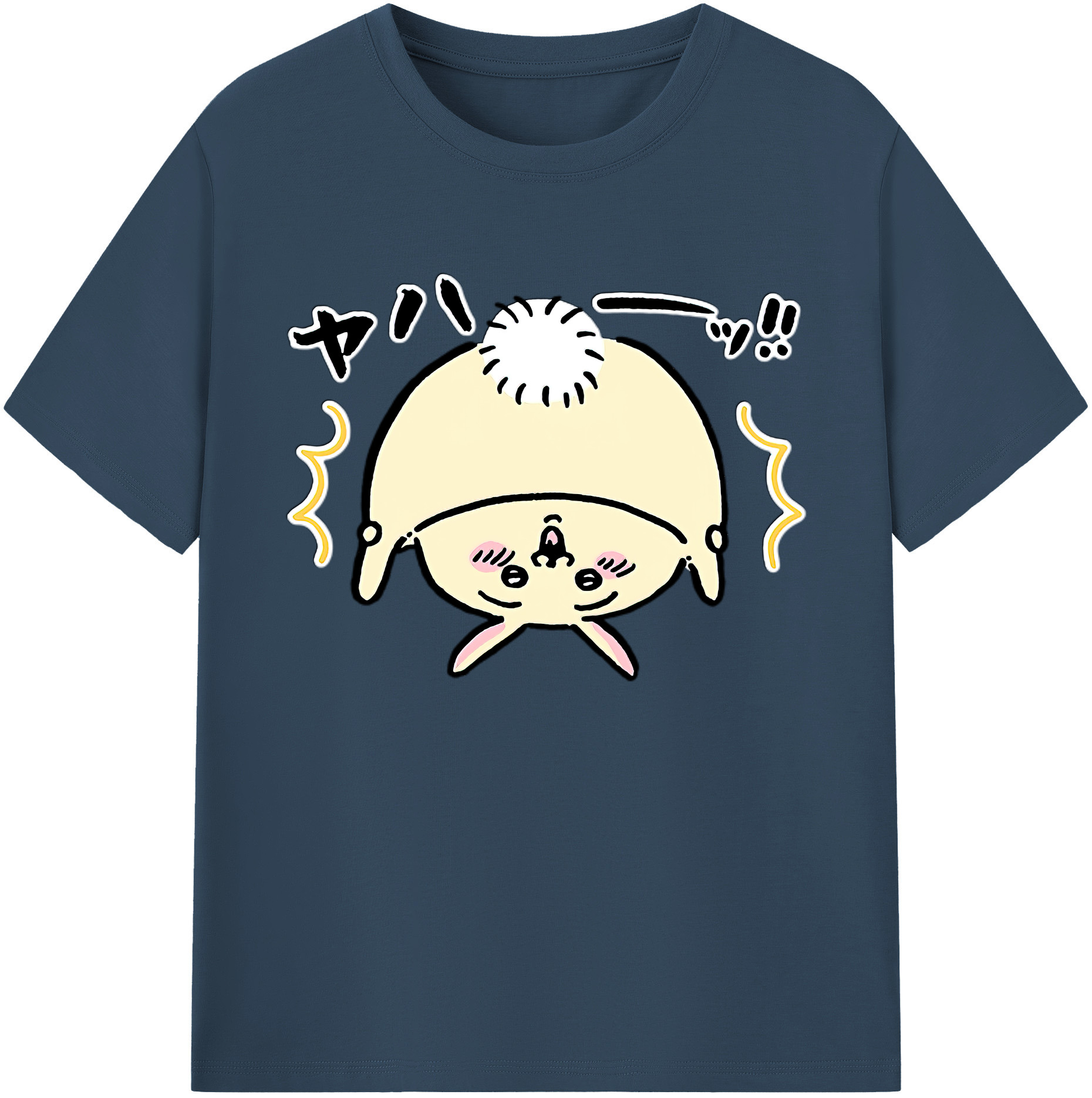 （画像用） ちいかわ うさぎ Chii-kawa usagi 綿100％ メンズ半袖Tシャツ｜肌触りやわらか＆通気性
