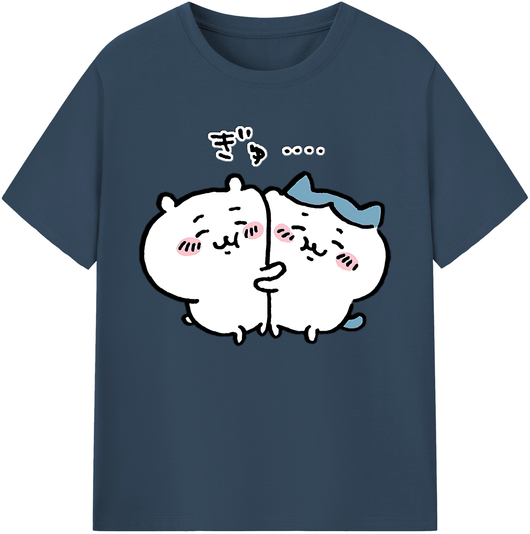 （画像用） ちいかわ ハチワレ Chii-kawa hachiware 綿100％ メンズ半袖Tシャツ｜肌触りやわらか＆通気性