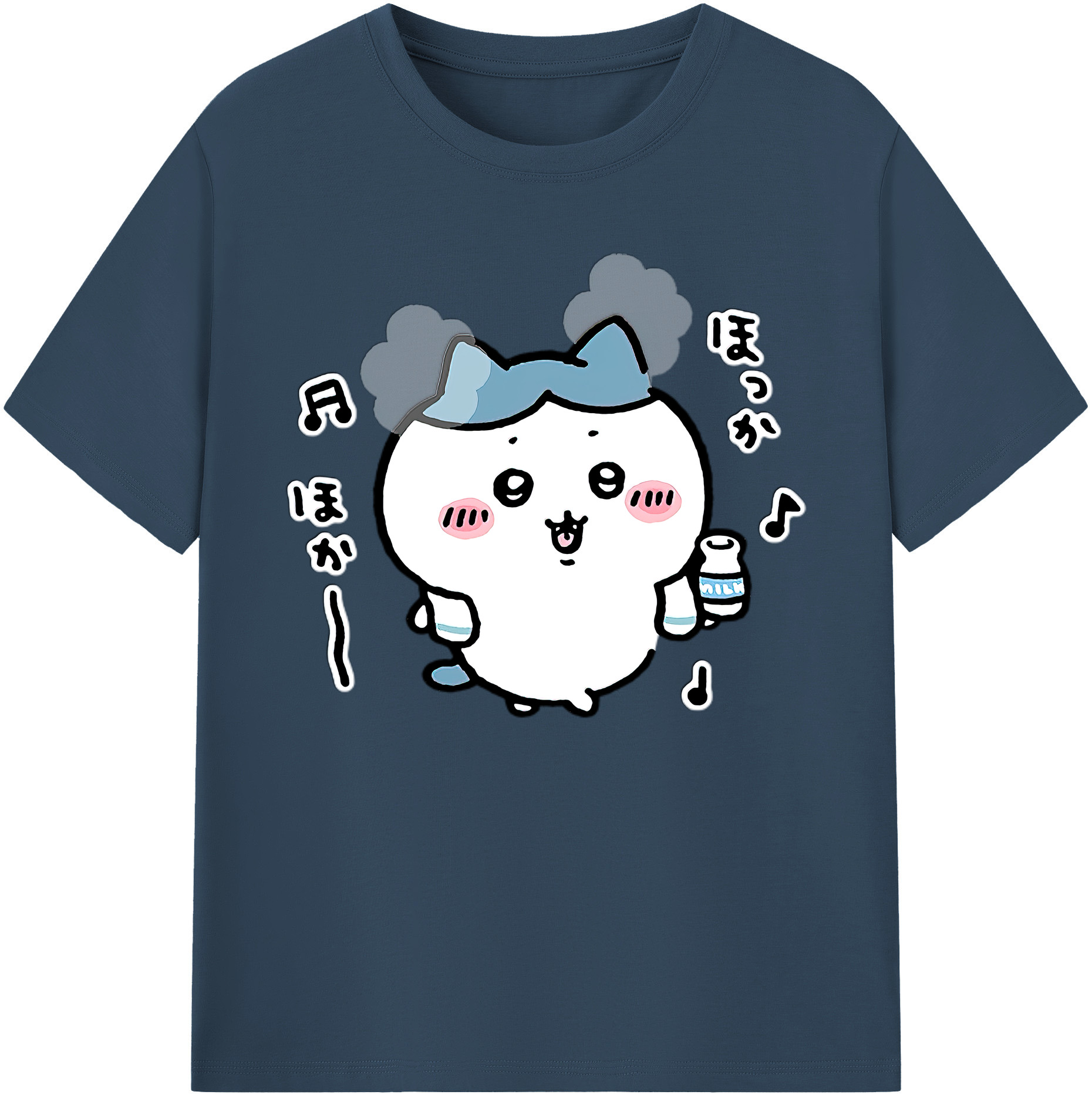 （画像用） ちいかわ ハチワレ Chii-kawa hachiware 綿100％ メンズ半袖Tシャツ｜肌触りやわらか＆通気性
