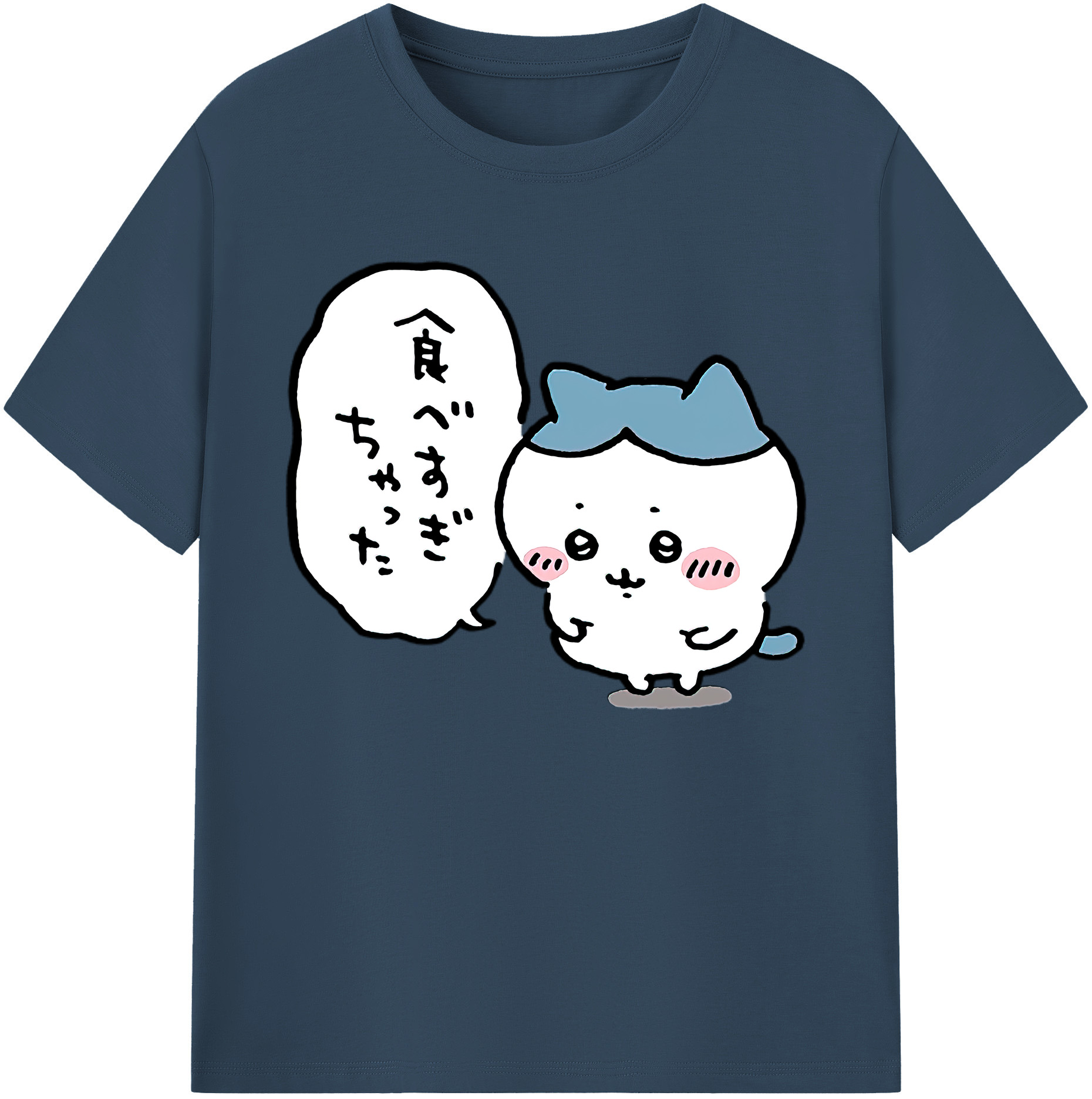 （画像用） ちいかわ ハチワレ Chii-kawa hachiware 綿100％ メンズ半袖Tシャツ｜肌触りやわらか＆通気性
