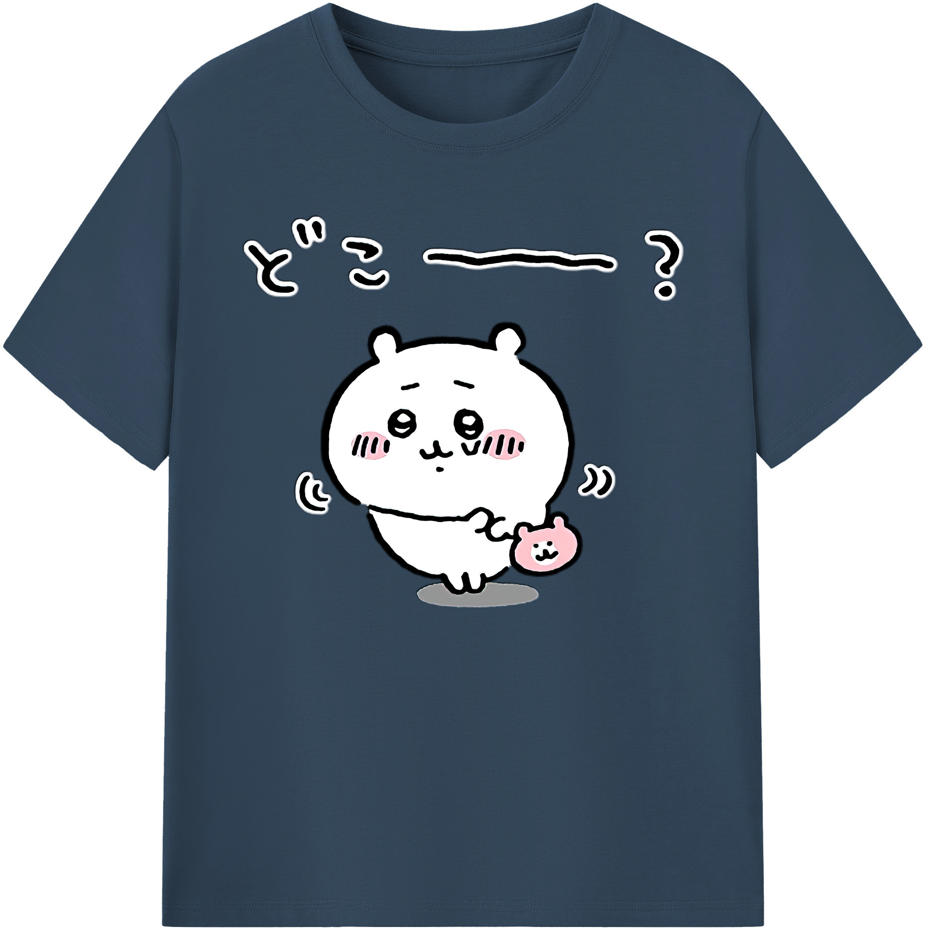 （画像用） ちいかわ ちいかわ Chii-kawa chiikawa 綿100％ メンズ半袖Tシャツ｜肌触りやわらか＆通気性