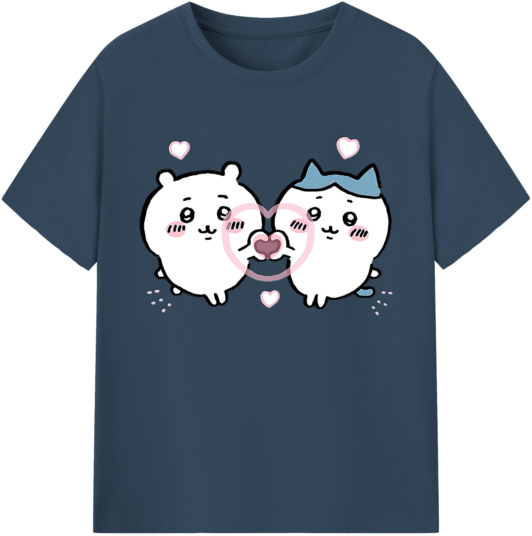 （画像用） ちいかわ ちいかわ Chii-kawa chiikawa 綿100％ メンズ半袖Tシャツ｜肌触りやわらか＆通気性