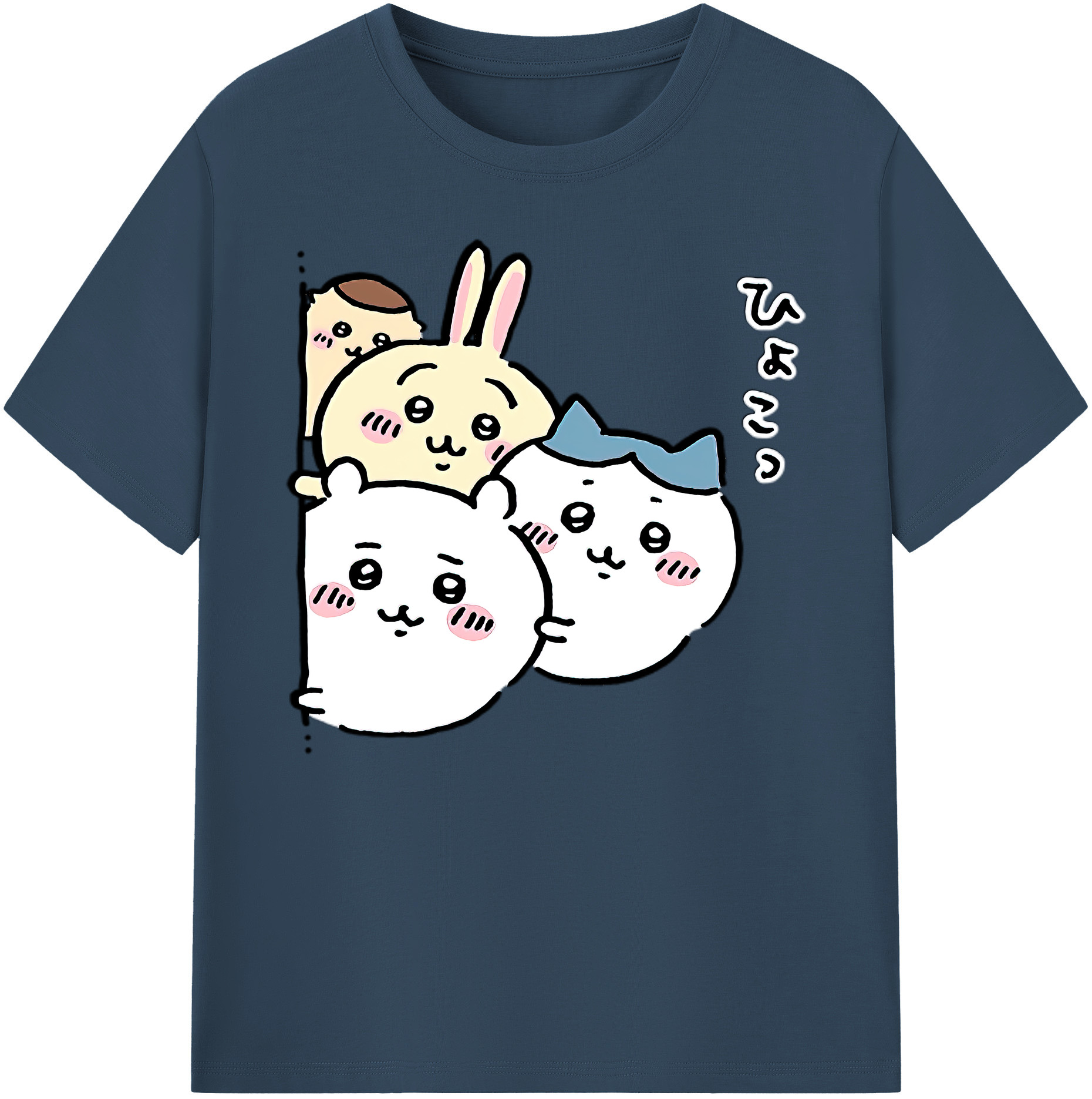 （画像用） ちいかわ ちいかわ Chii-kawa chiikawa 綿100％ メンズ半袖Tシャツ｜肌触りやわらか＆通気性