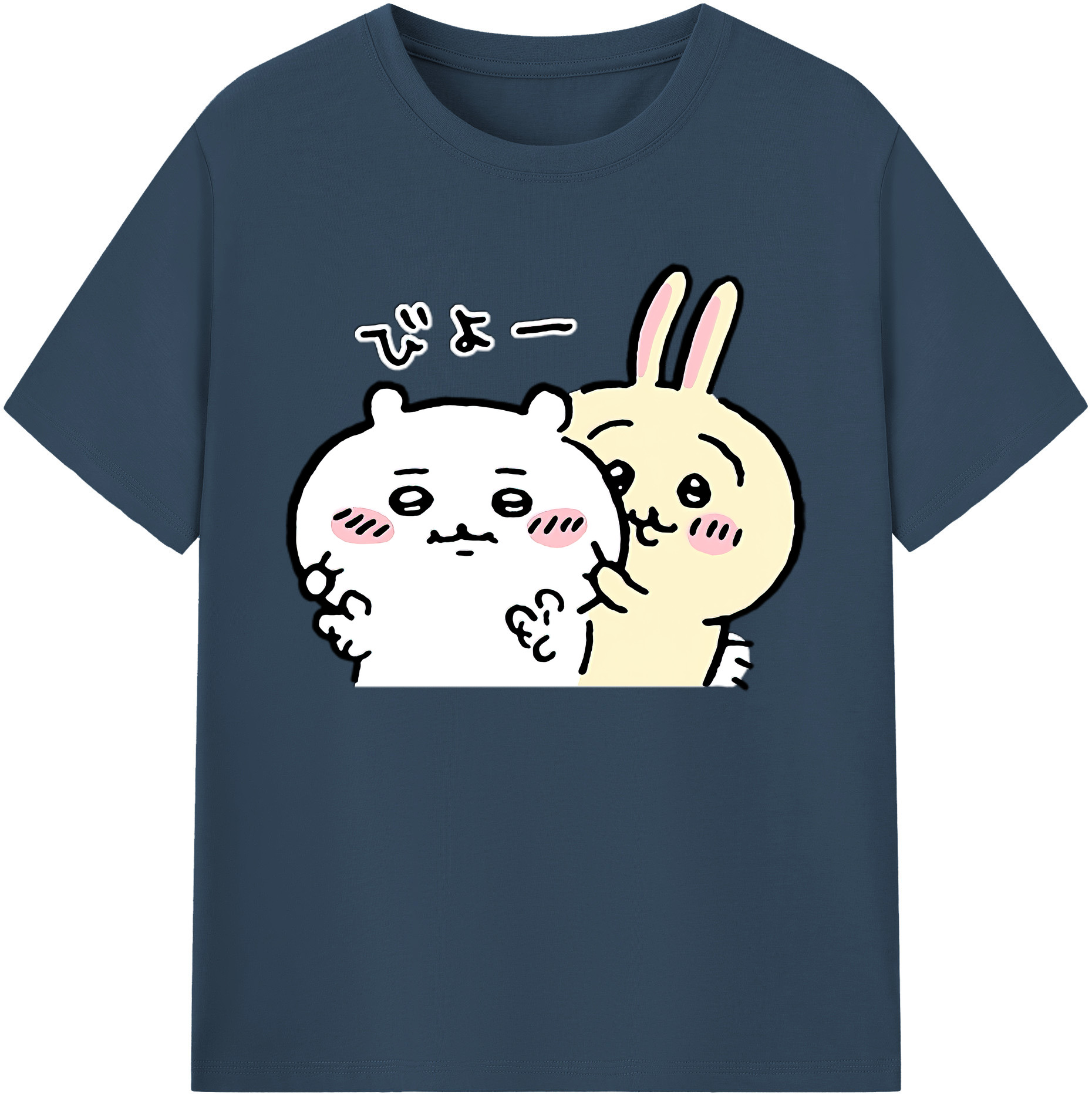 （画像用） ちいかわ うさぎ Chii-kawa usagi 綿100％ メンズ半袖Tシャツ｜肌触りやわらか＆通気性