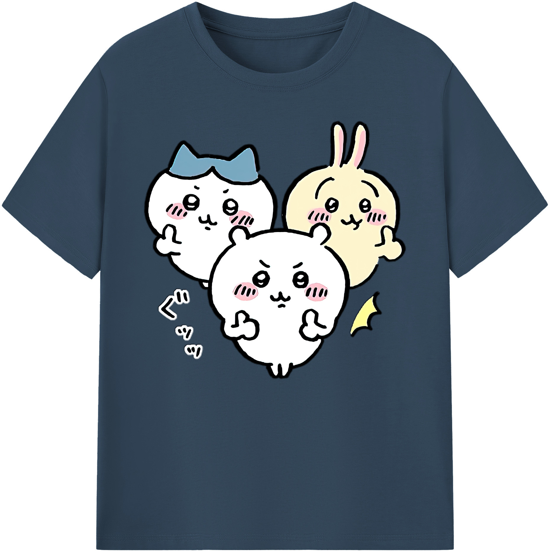 （画像用） ちいかわ うさぎ Chii-kawa usagi 綿100％ メンズ半袖Tシャツ｜肌触りやわらか＆通気性