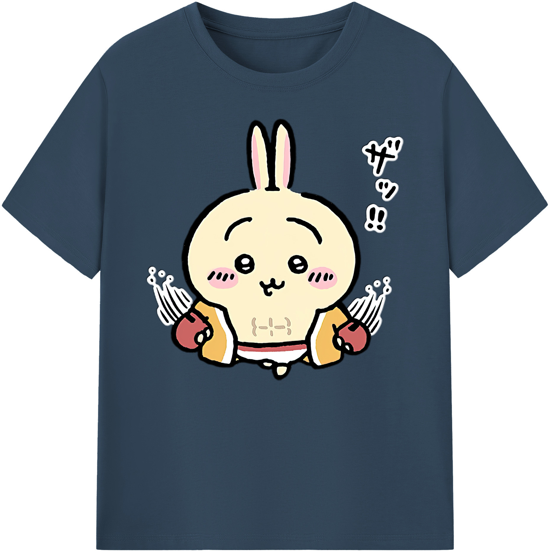 （画像用） ちいかわ うさぎ Chii-kawa usagi 綿100％ メンズ半袖Tシャツ｜肌触りやわらか＆通気性