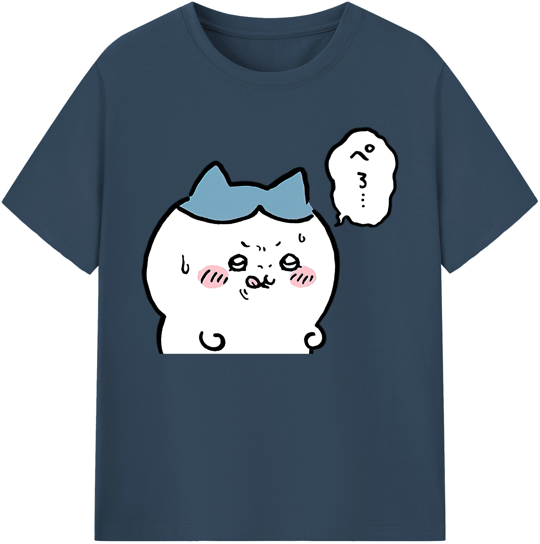 （画像用） ちいかわ ハチワレ Chii-kawa hachiware 綿100％ メンズ半袖Tシャツ｜肌触りやわらか＆通気性