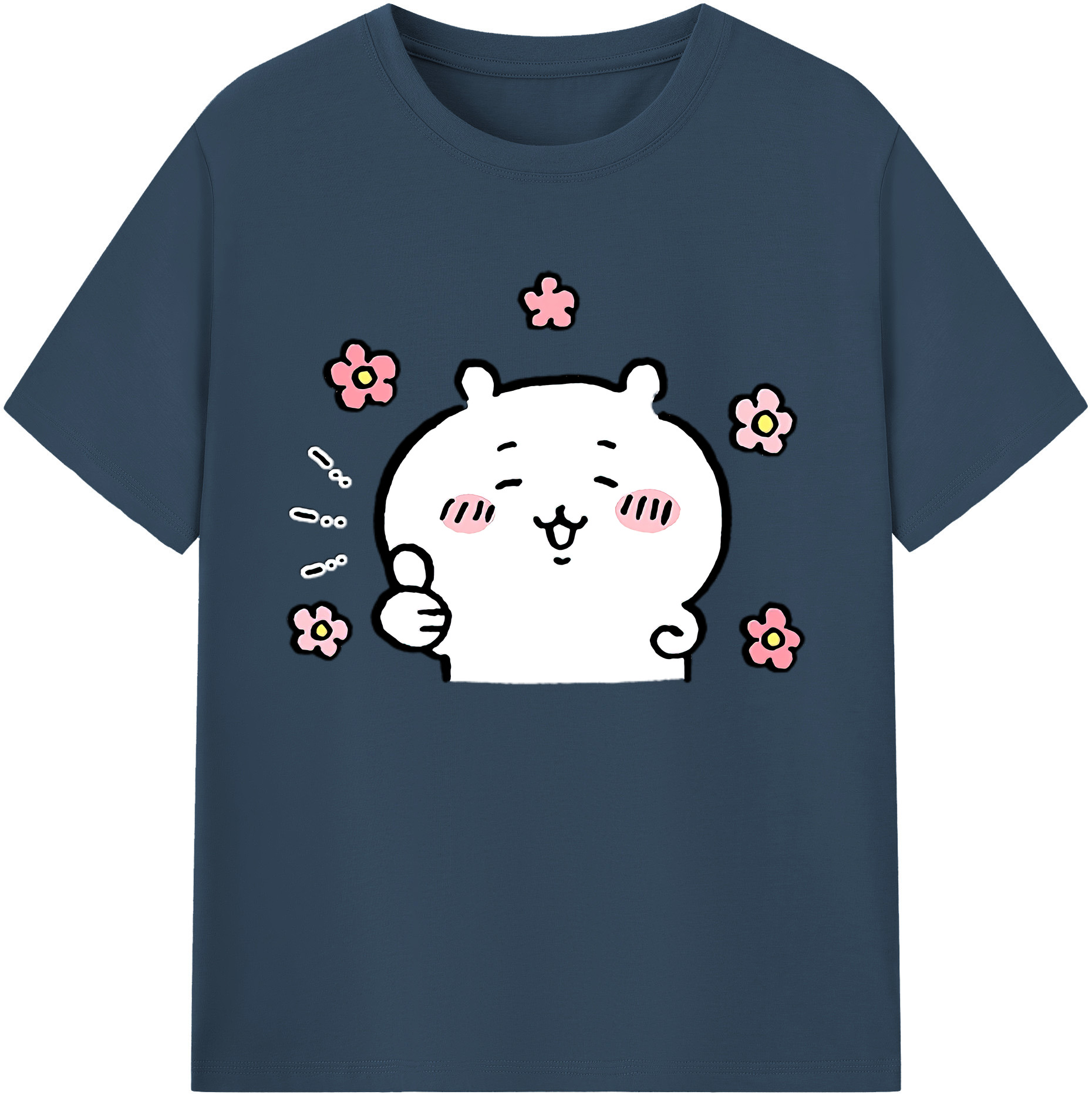 （画像用） ちいかわ ちいかわ Chii-kawa chiikawa 綿100％ メンズ半袖Tシャツ｜肌触りやわらか＆通気性