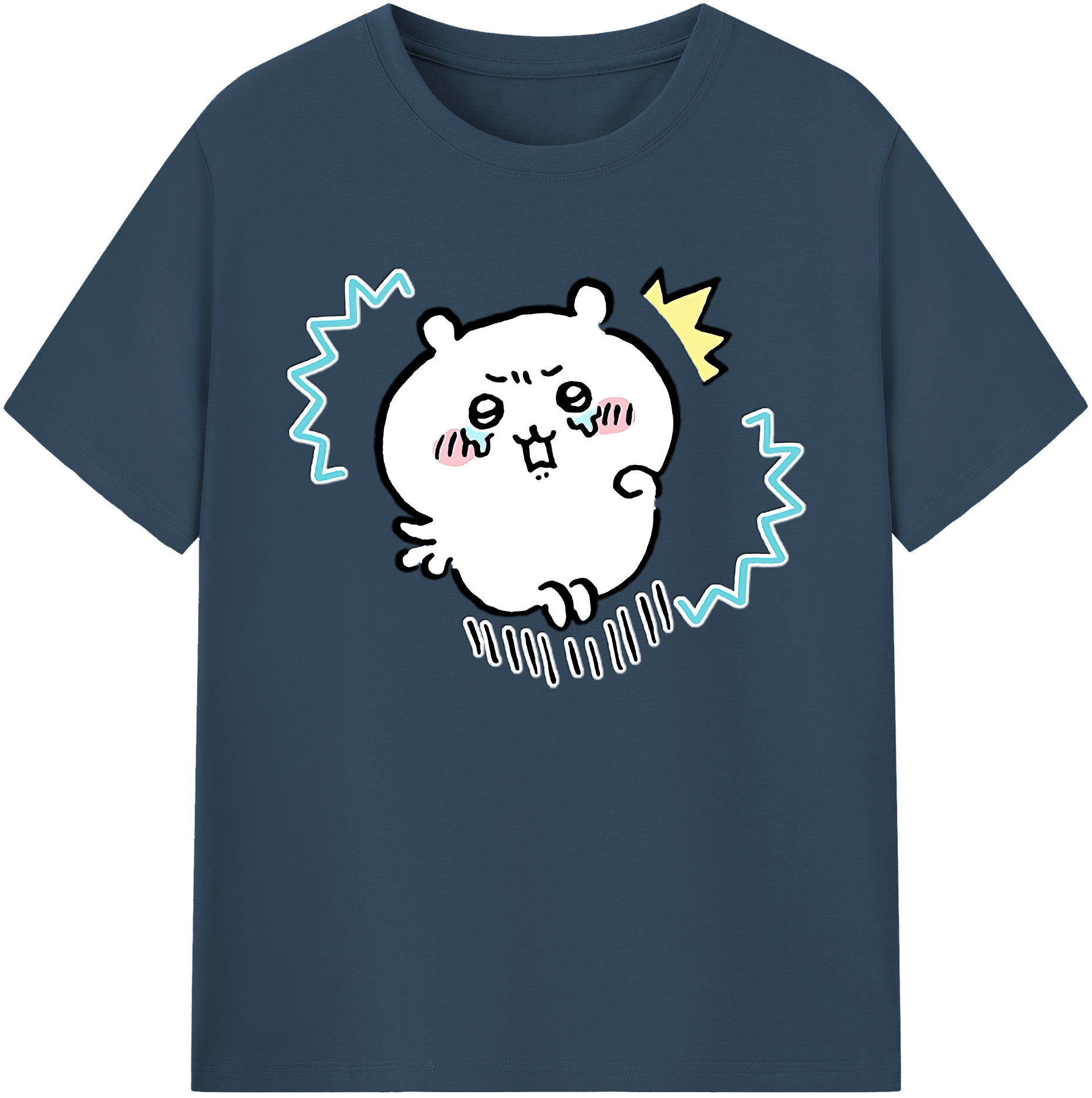 （画像用） ちいかわ ちいかわ Chii-kawa chiikawa 綿100％ メンズ半袖Tシャツ｜肌触りやわらか＆通気性