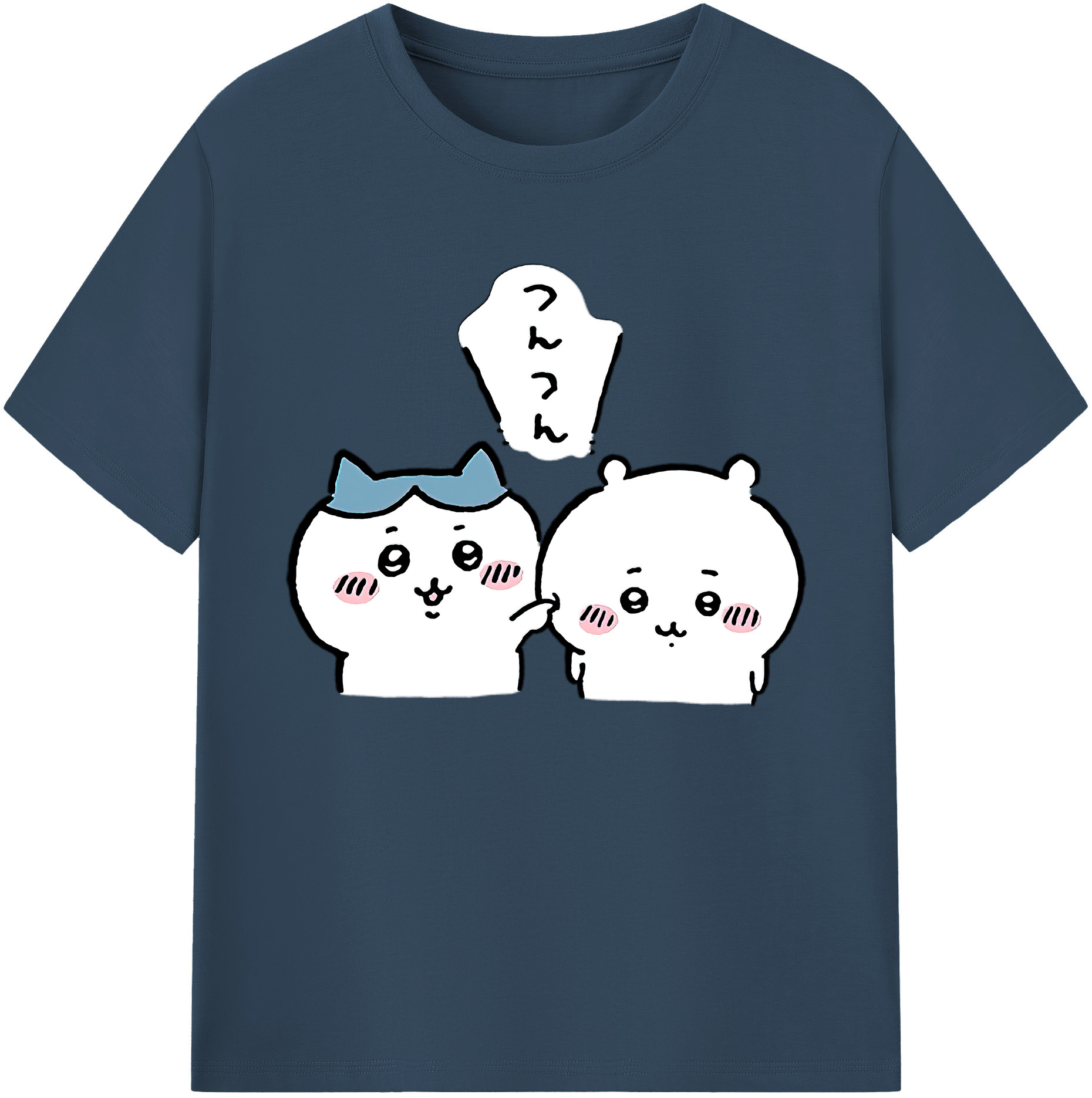 （画像用） ちいかわ ちいかわ Chii-kawa chiikawa 綿100％ メンズ半袖Tシャツ｜肌触りやわらか＆通気性