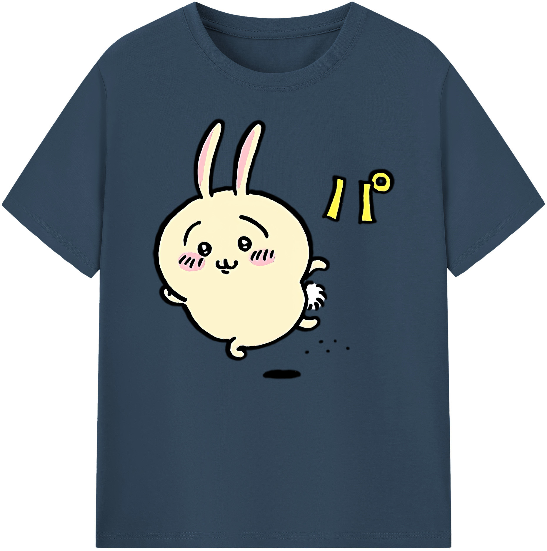 （画像用） ちいかわ うさぎ Chii-kawa usagi 綿100％ メンズ半袖Tシャツ｜肌触りやわらか＆通気性