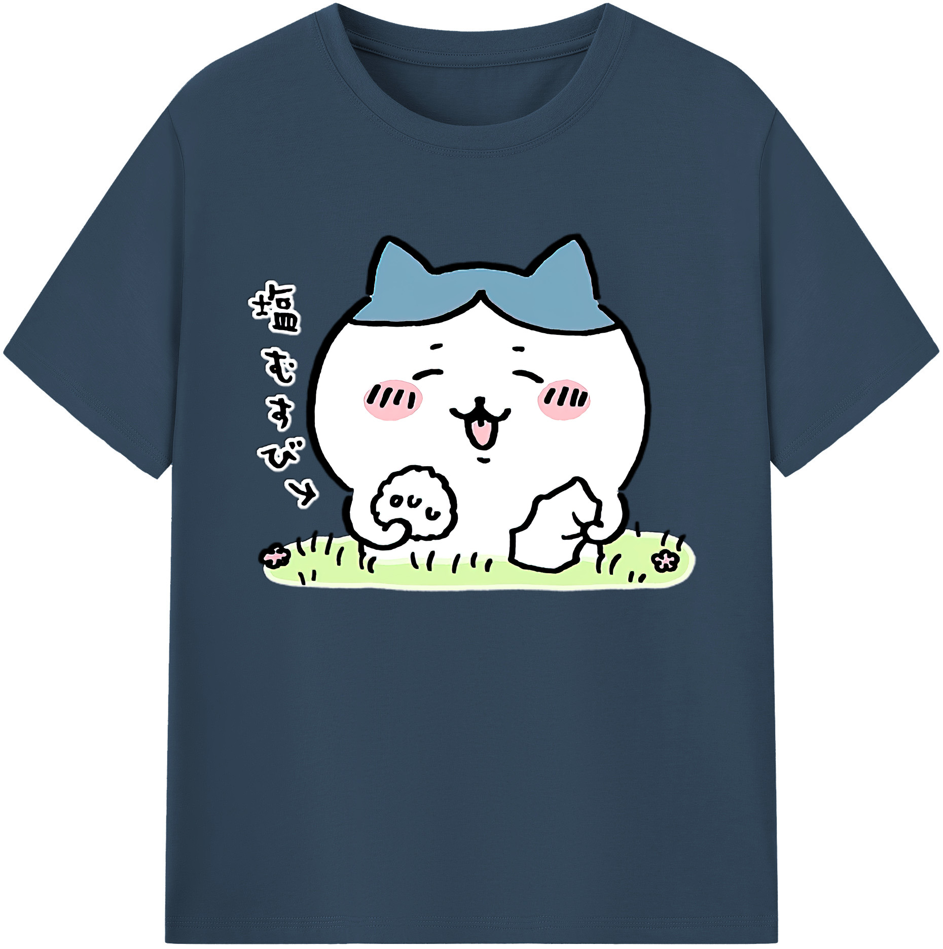 （画像用） ちいかわ ハチワレ Chii-kawa hachiware 綿100％ メンズ半袖Tシャツ｜肌触りやわらか＆通気性