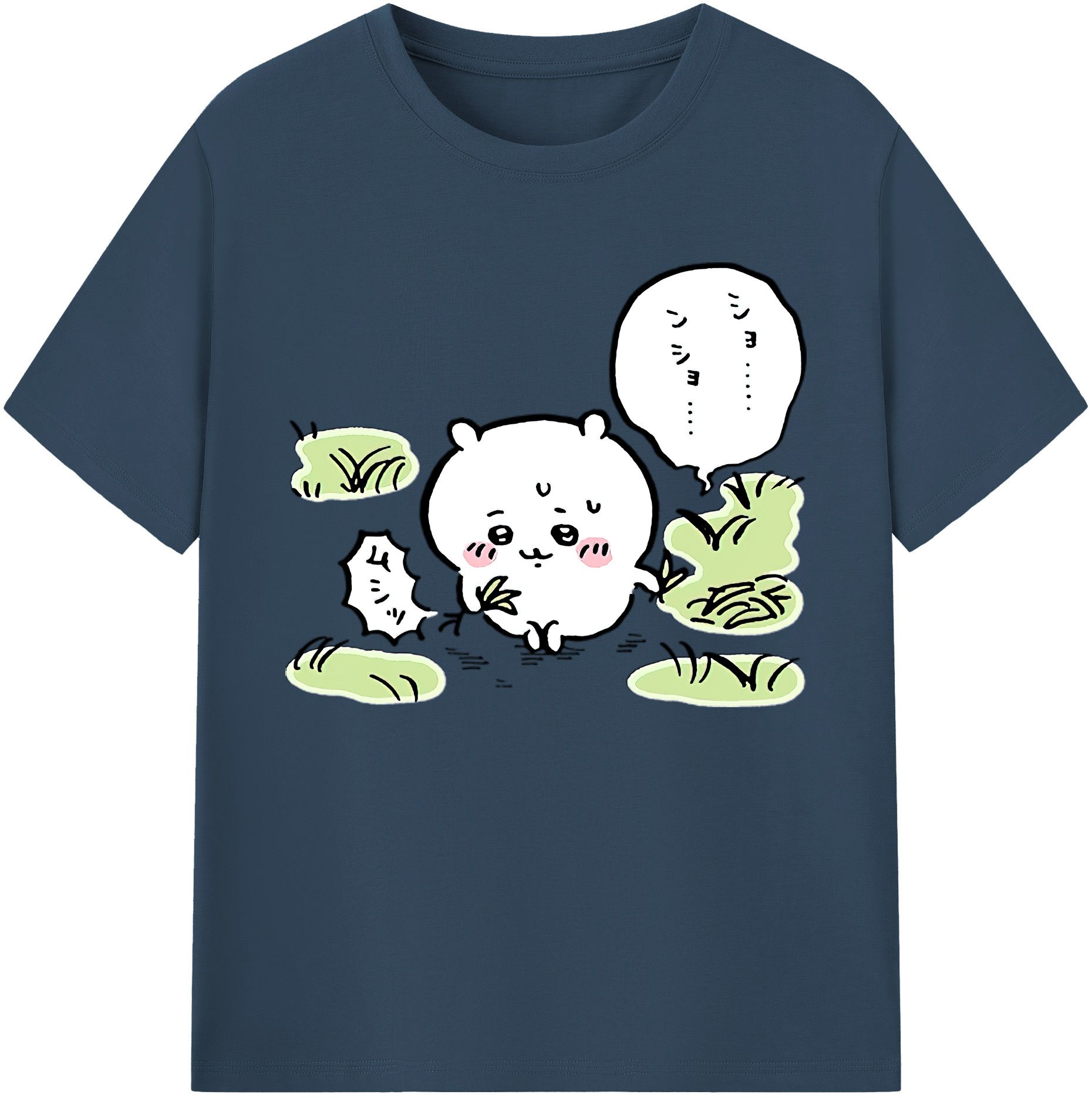 （画像用） ちいかわ ちいかわ Chii-kawa chiikawa 綿100％ メンズ半袖Tシャツ｜肌触りやわらか＆通気性