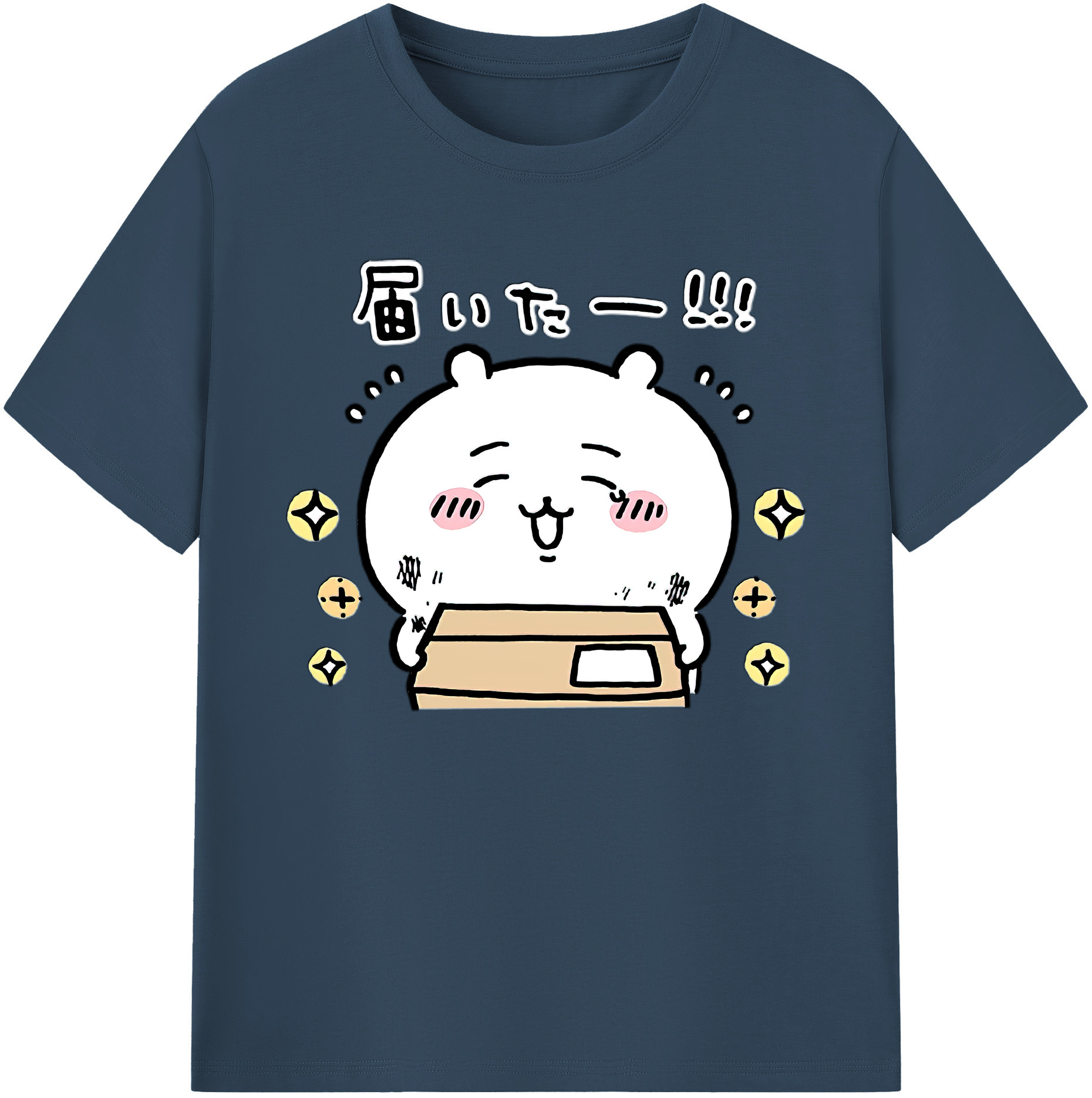 （画像用） ちいかわ ちいかわ Chii-kawa chiikawa 綿100％ メンズ半袖Tシャツ｜肌触りやわらか＆通気性