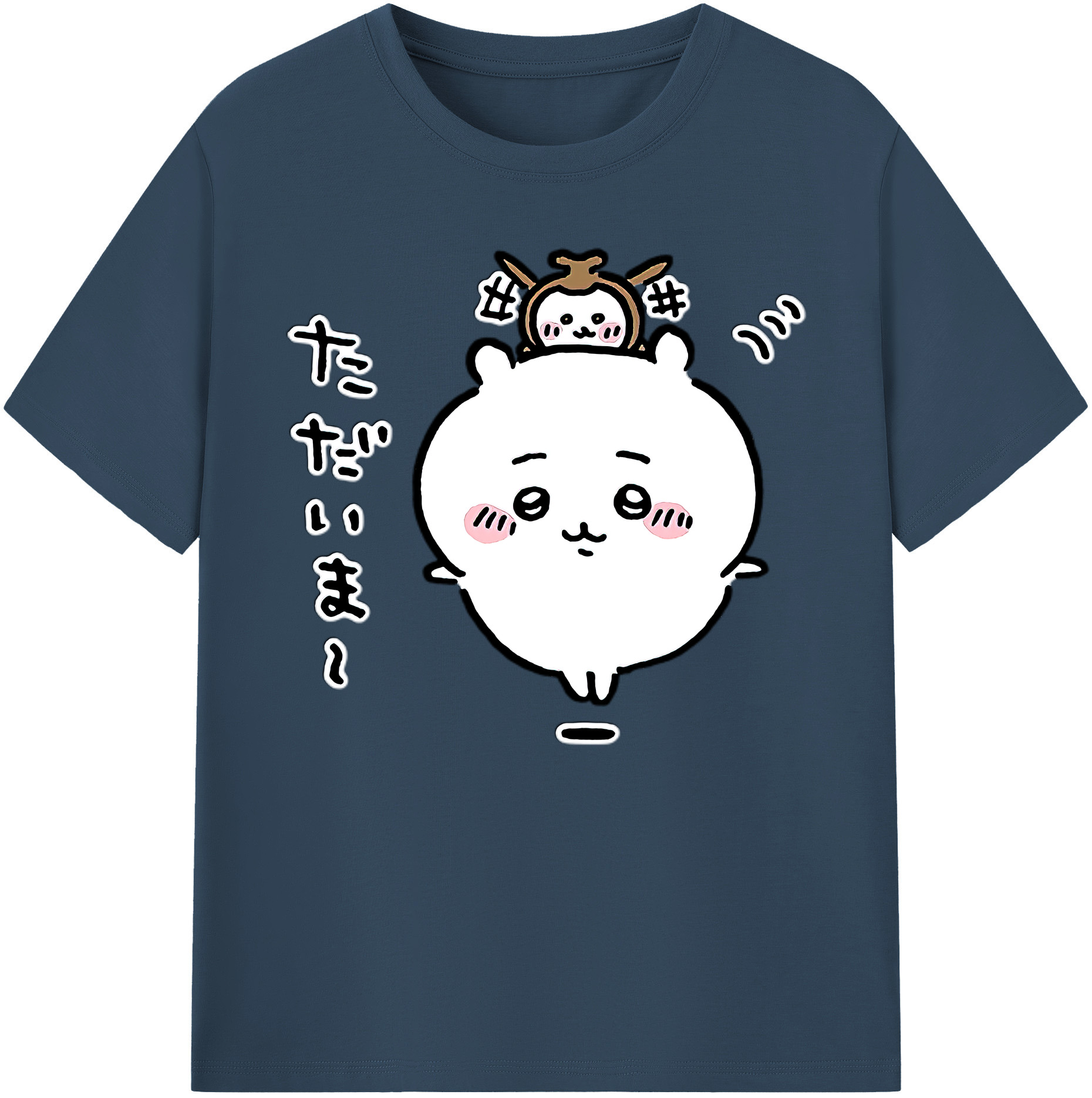 （画像用） ちいかわ ちいかわ Chii-kawa chiikawa 綿100％ メンズ半袖Tシャツ｜肌触りやわらか＆通気性